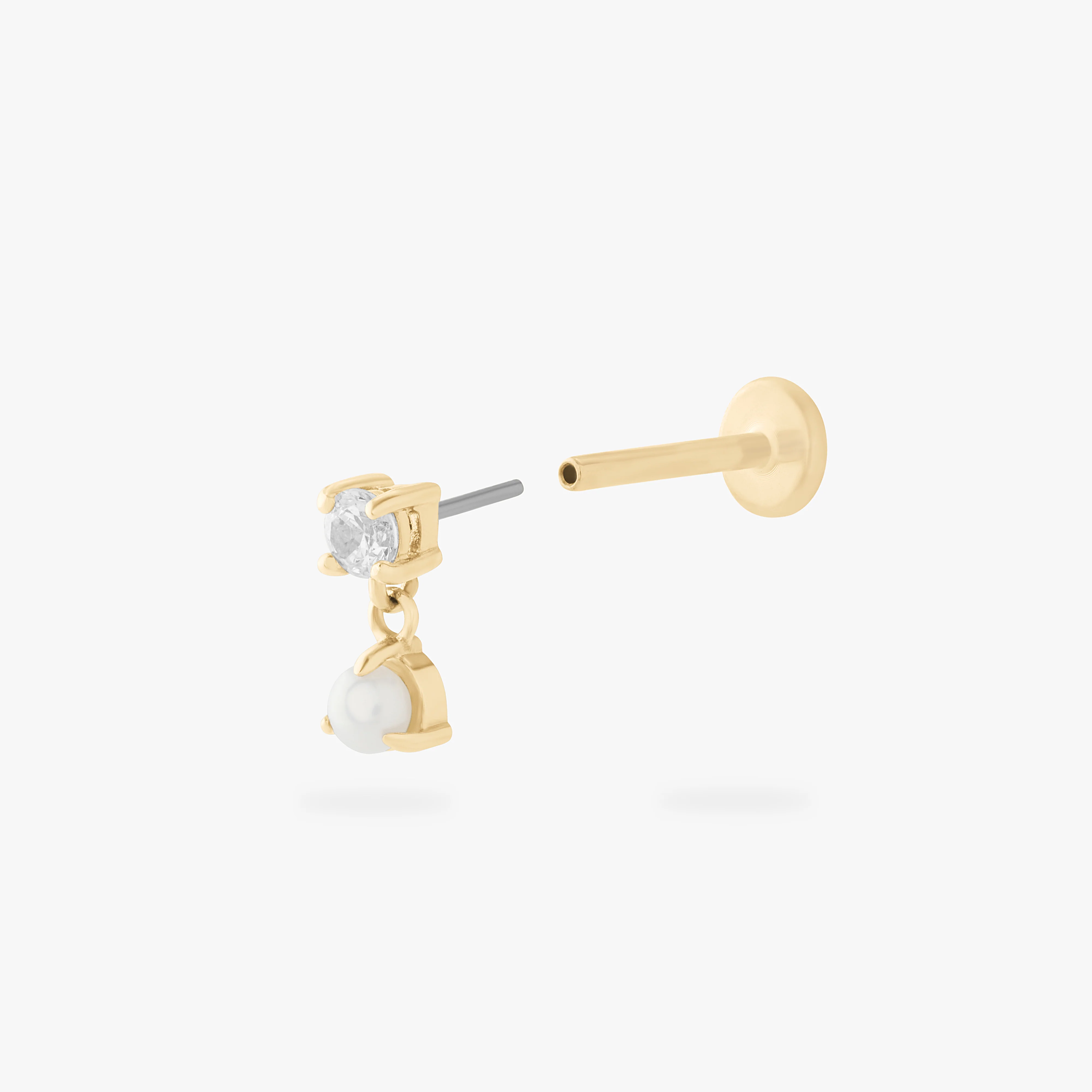 14K CZ Dangle Flatback - Image 15