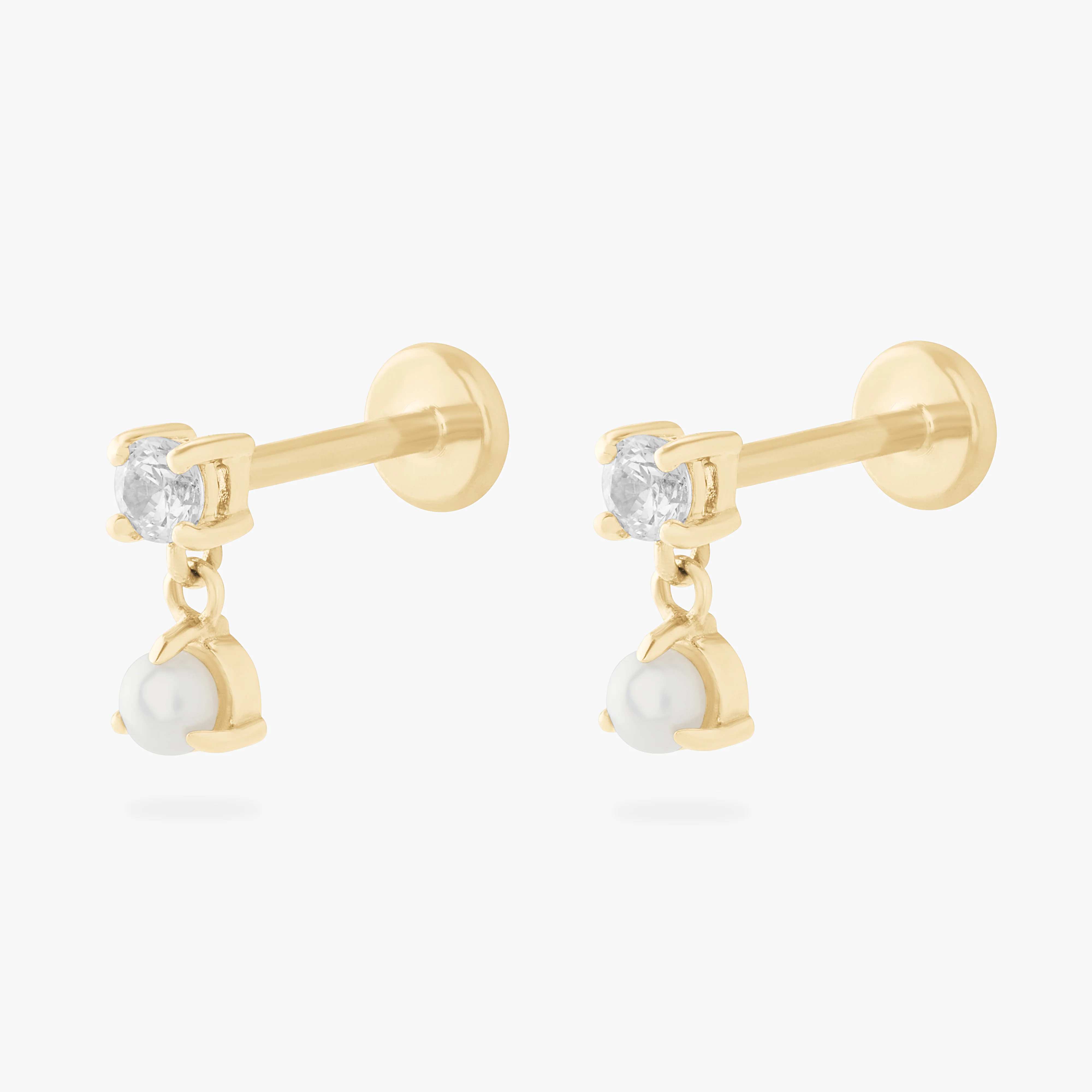 14K CZ Dangle Flatback - Image 18