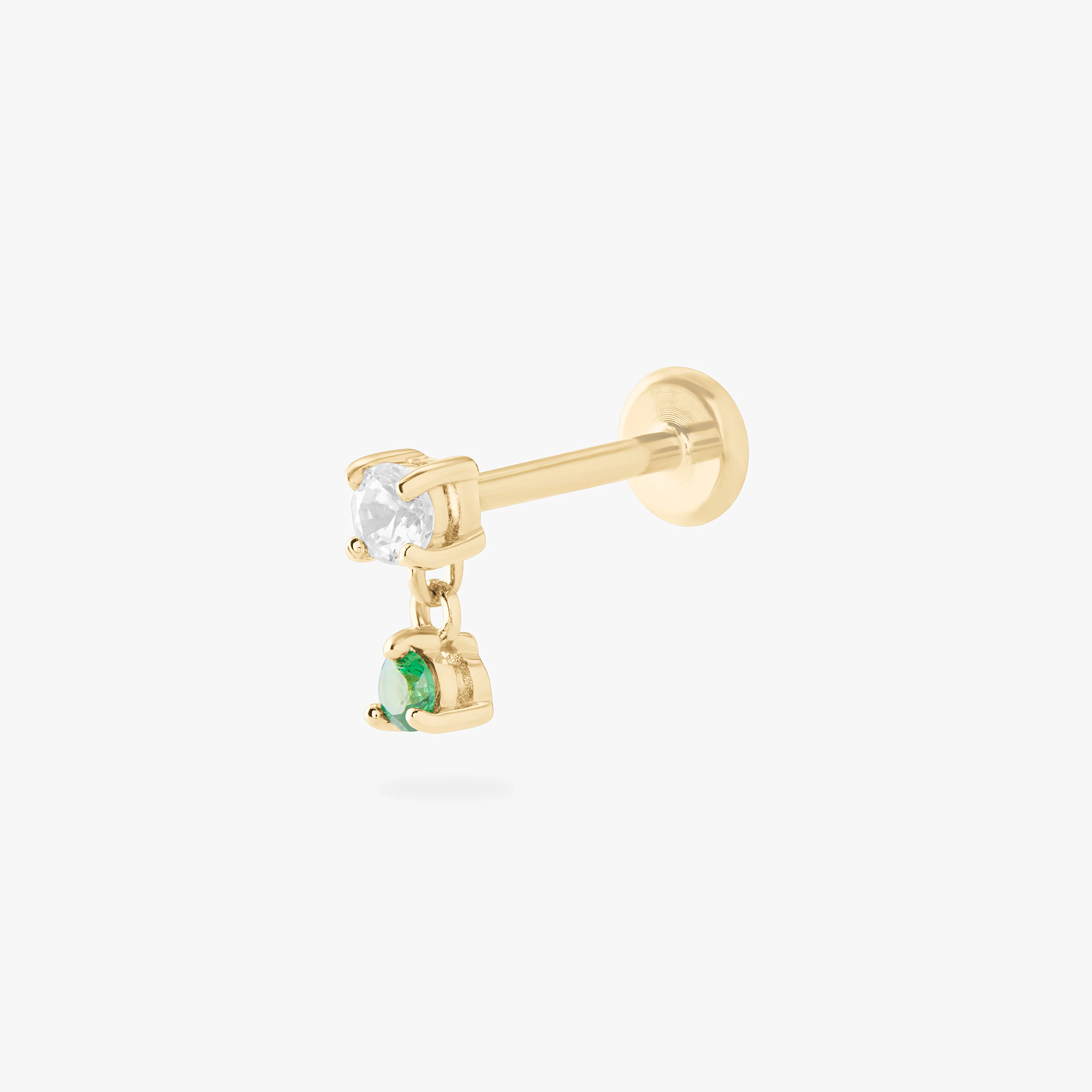 14K CZ Dangle Flatback - Image 7