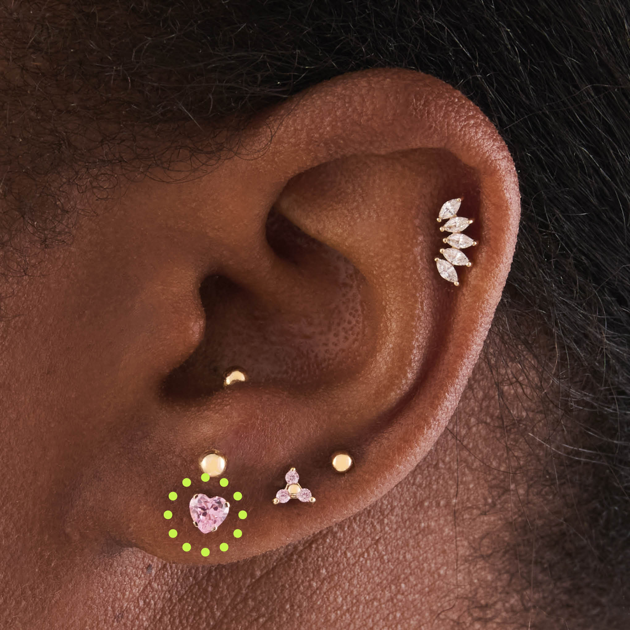 14K CZ Heart - Image 4