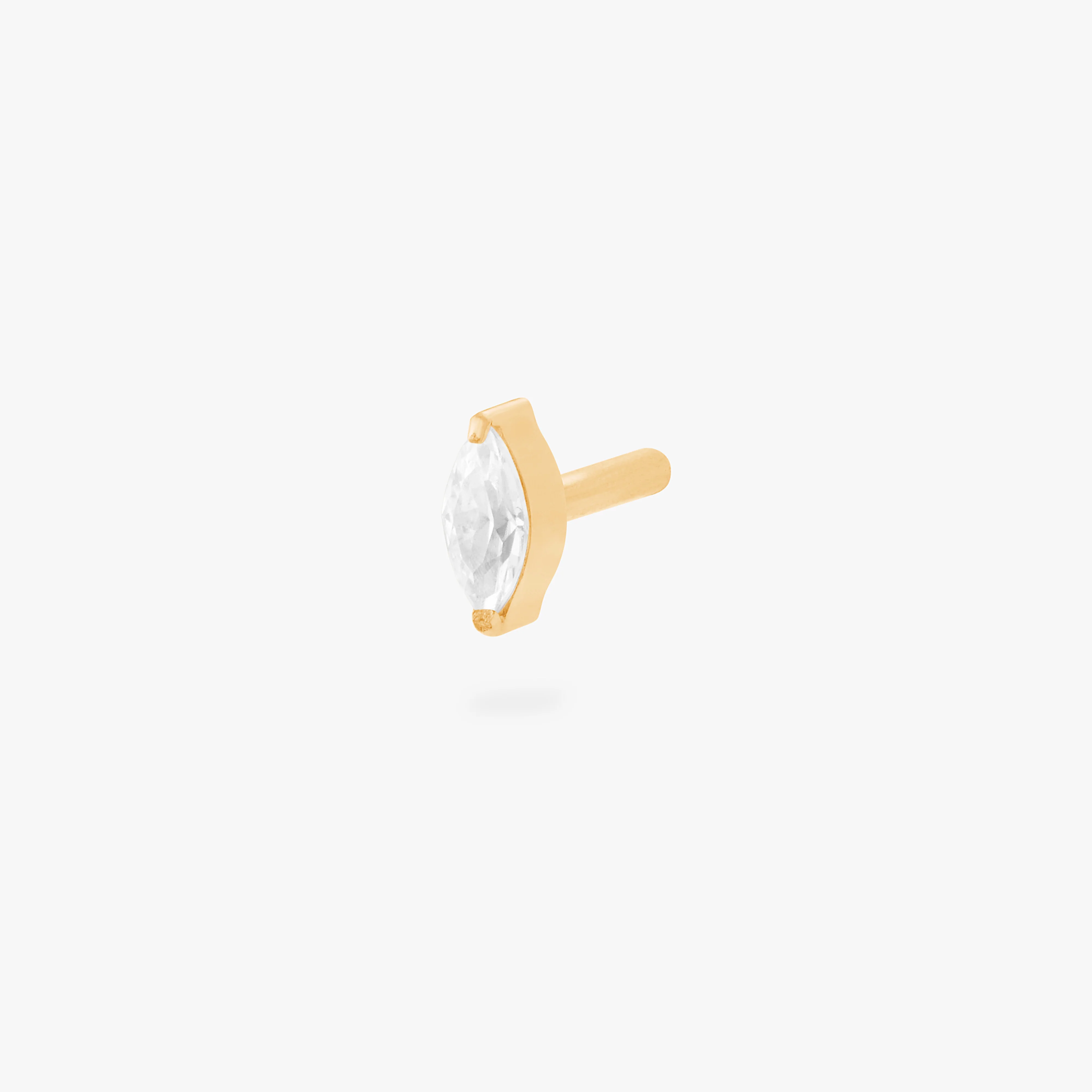 Gold Marquise Flatback Post - Image 2