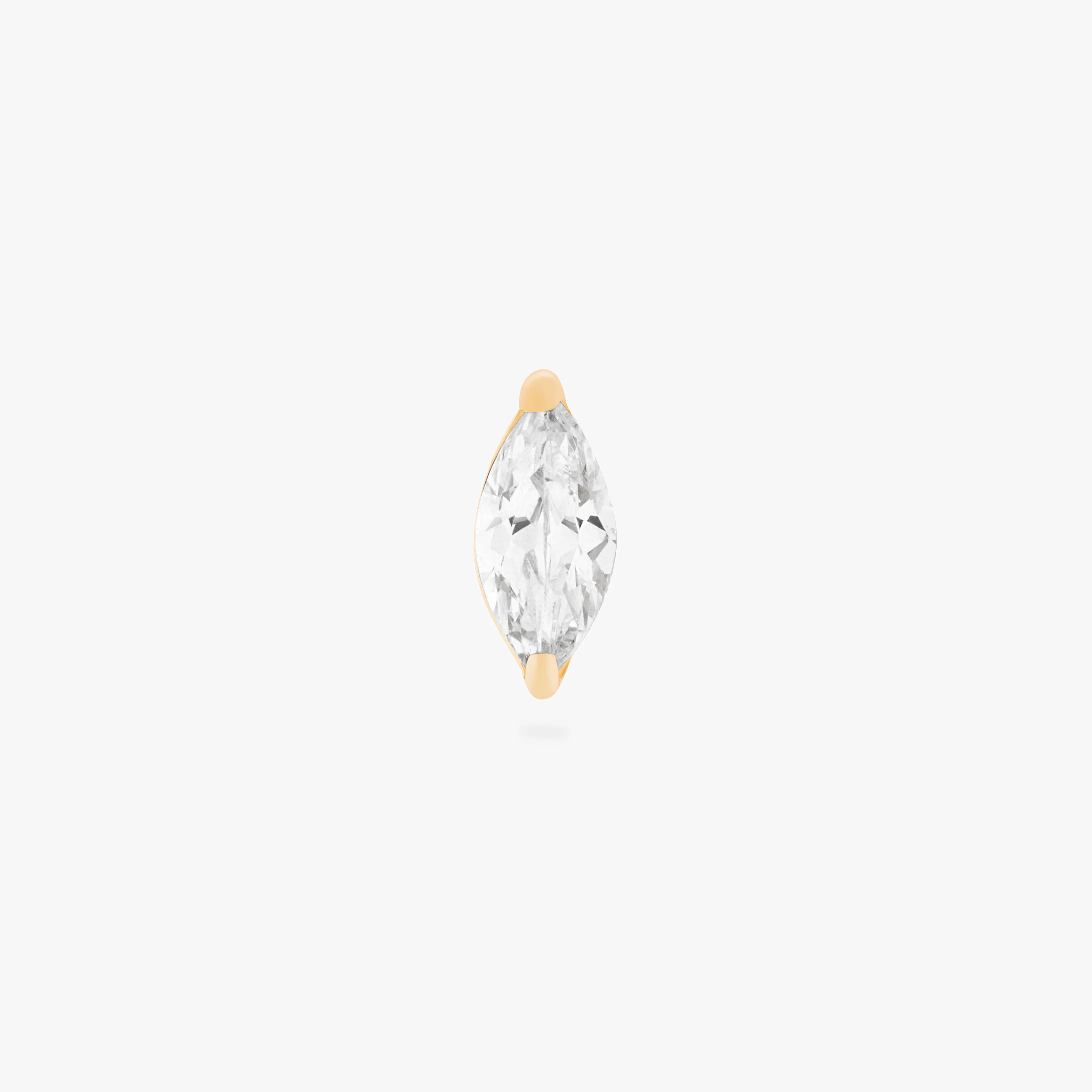 Gold Marquise Flatback Post - Image 3
