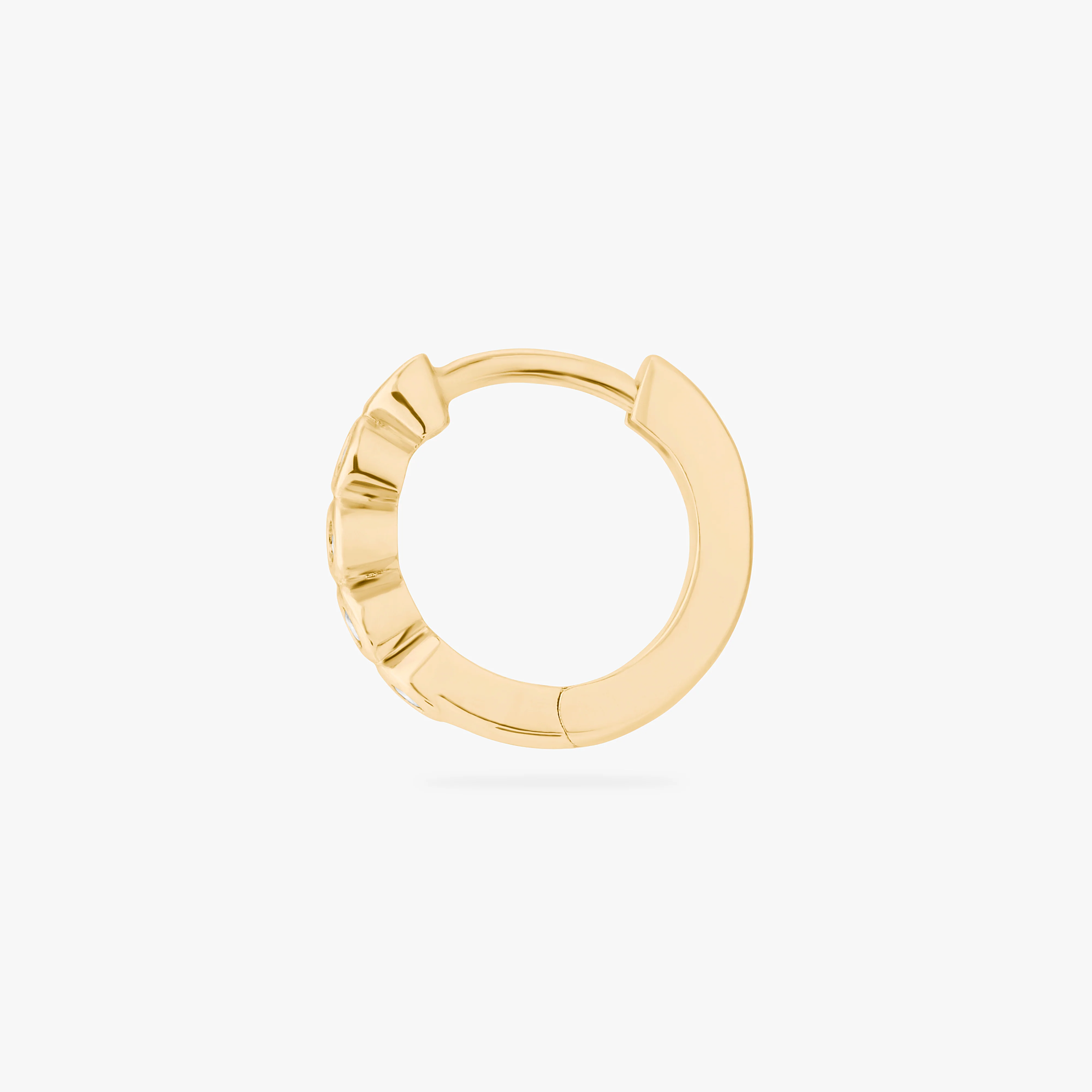 CZ Bezel Huggie - Image 3