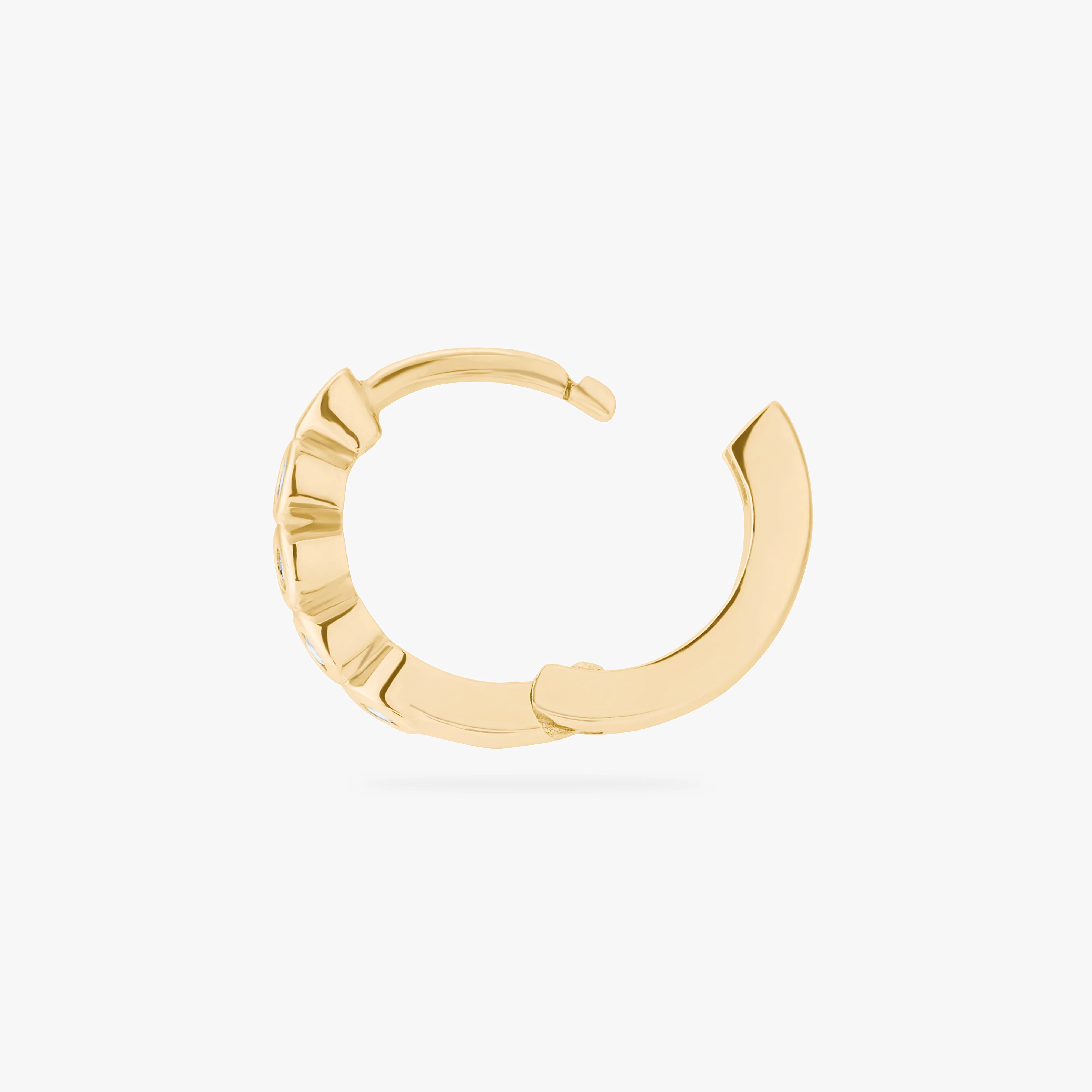 CZ Bezel Huggie - Image 4