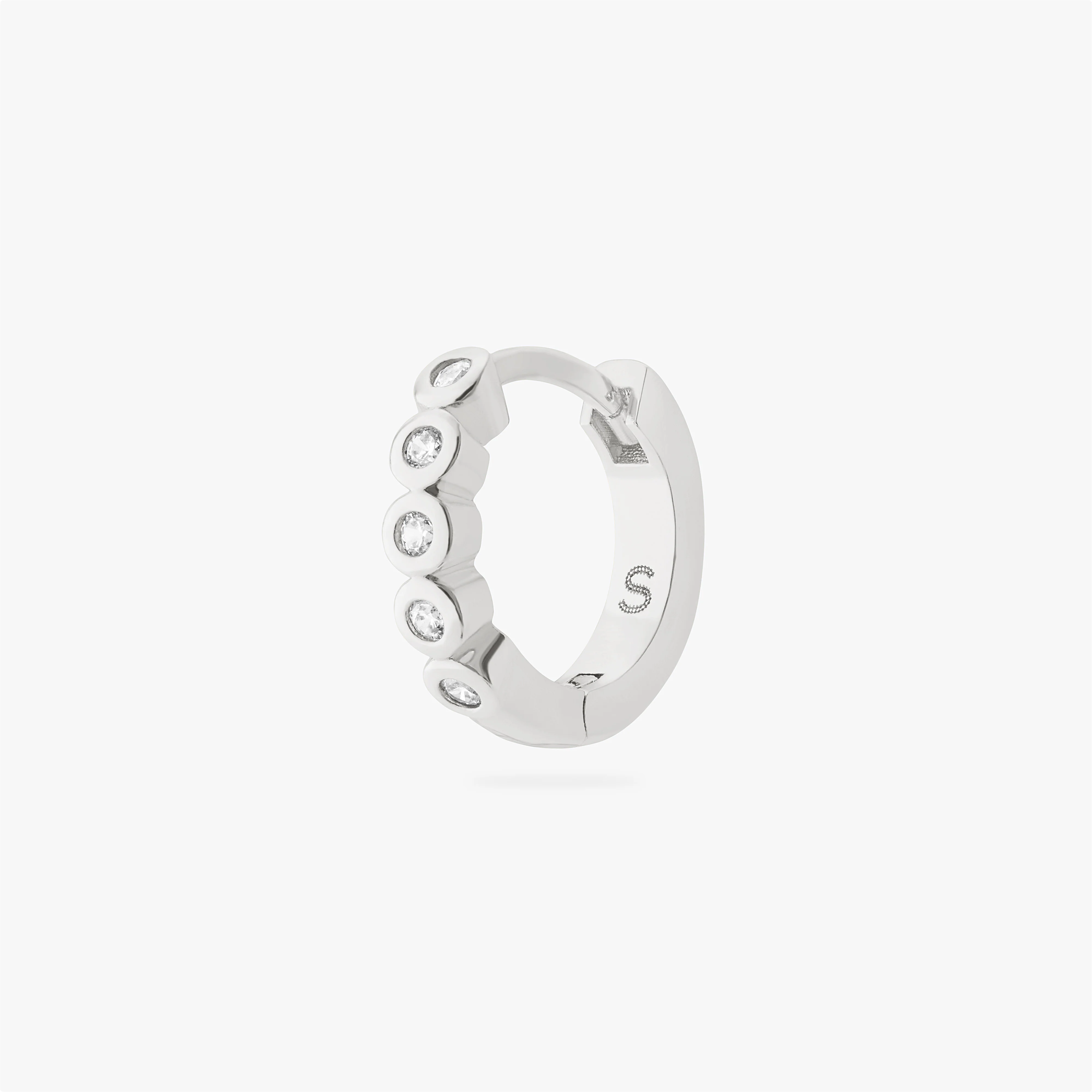 CZ Bezel Huggie - Image 6