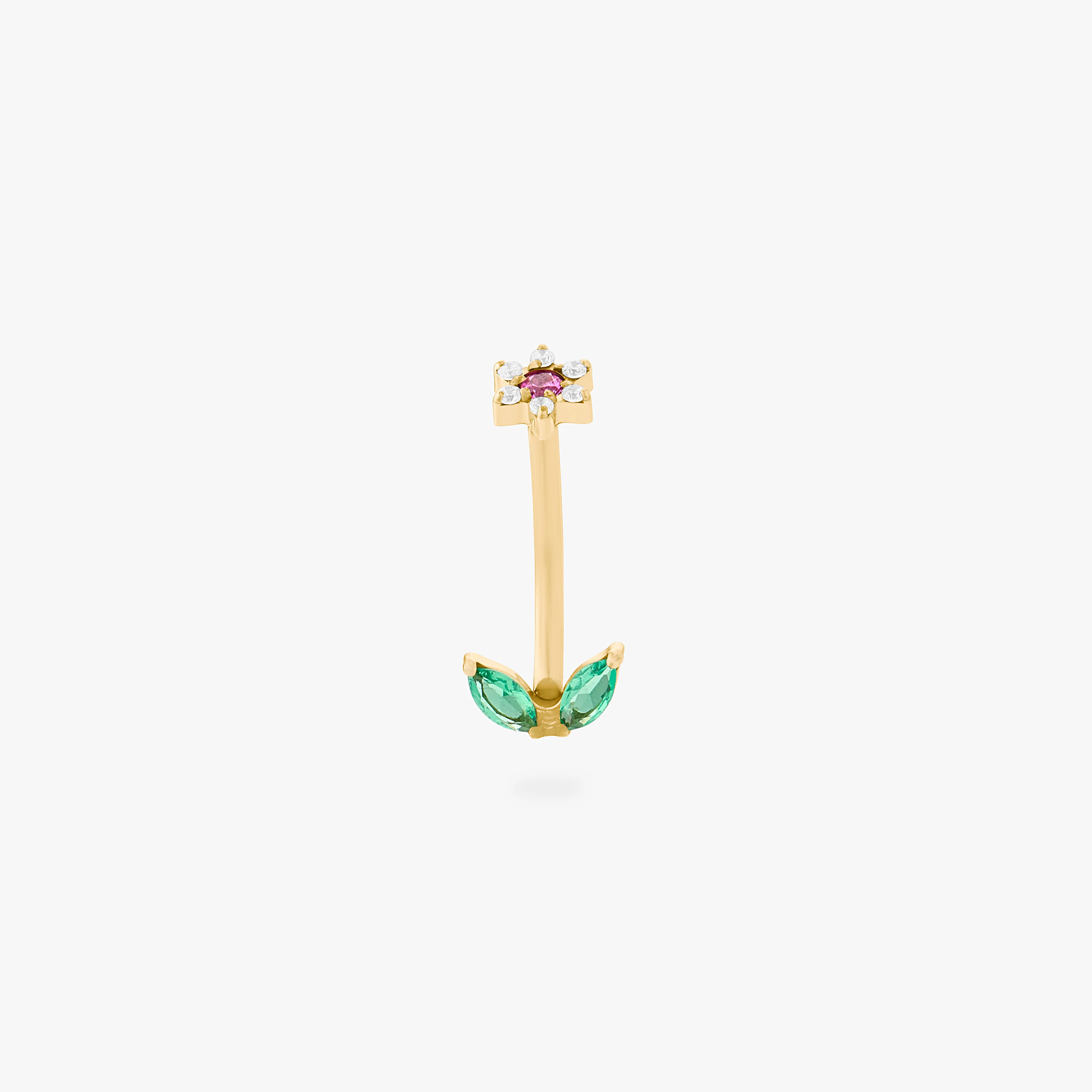 CZ Flower Barbell - Image 4