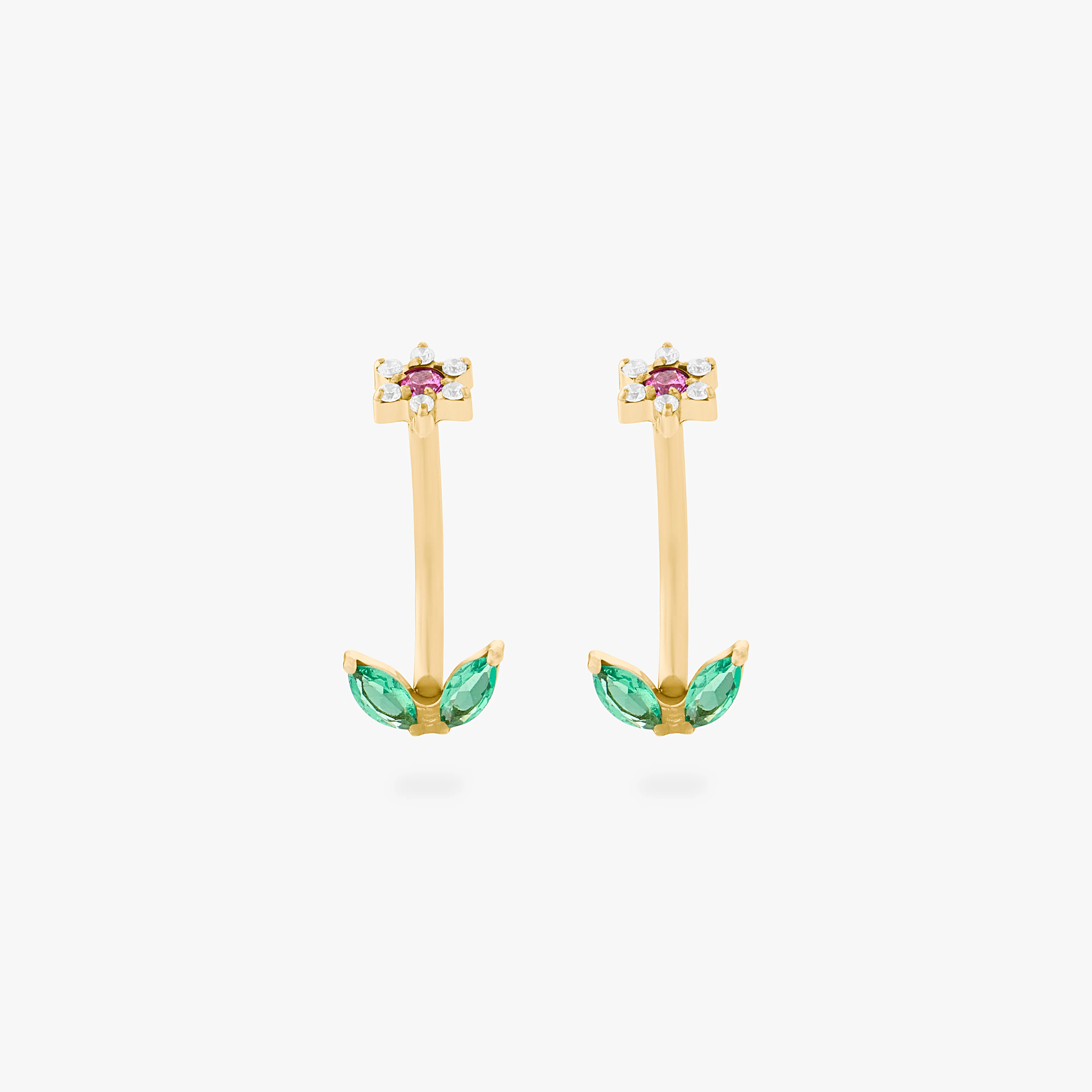 CZ Flower Barbell - Image 5