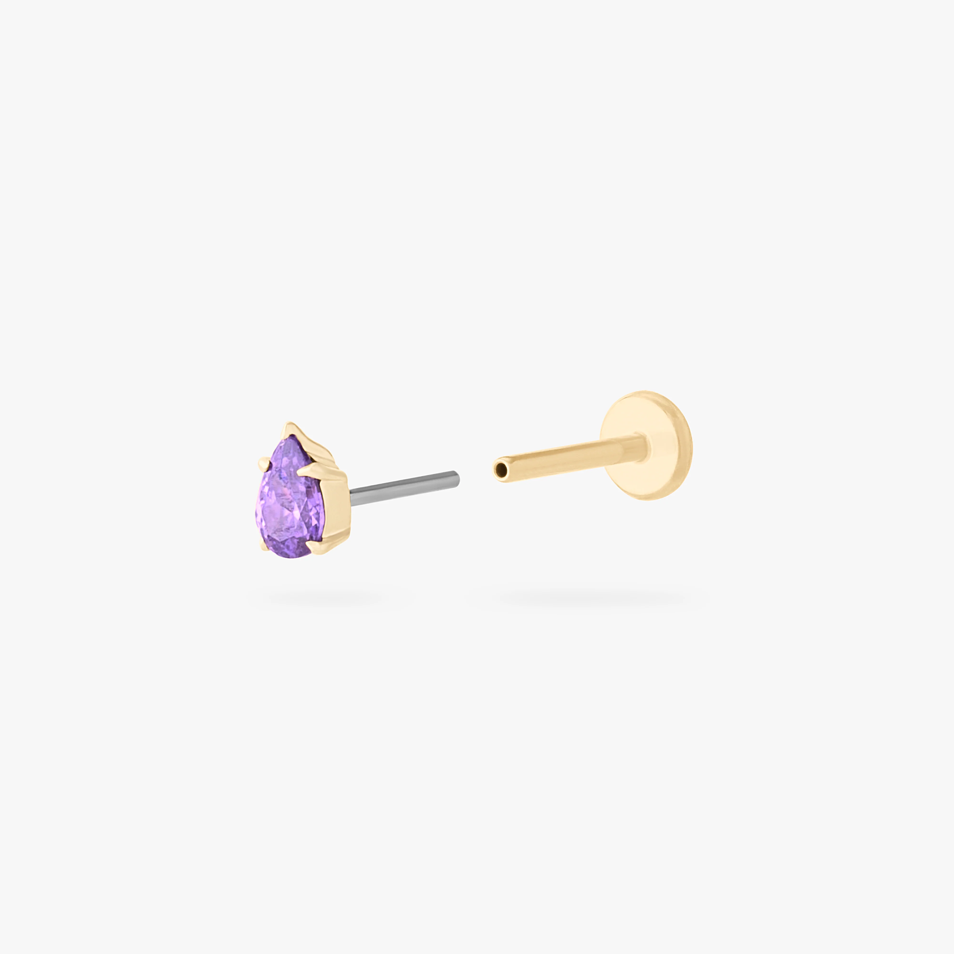 14K Pear Flatback - Image 15