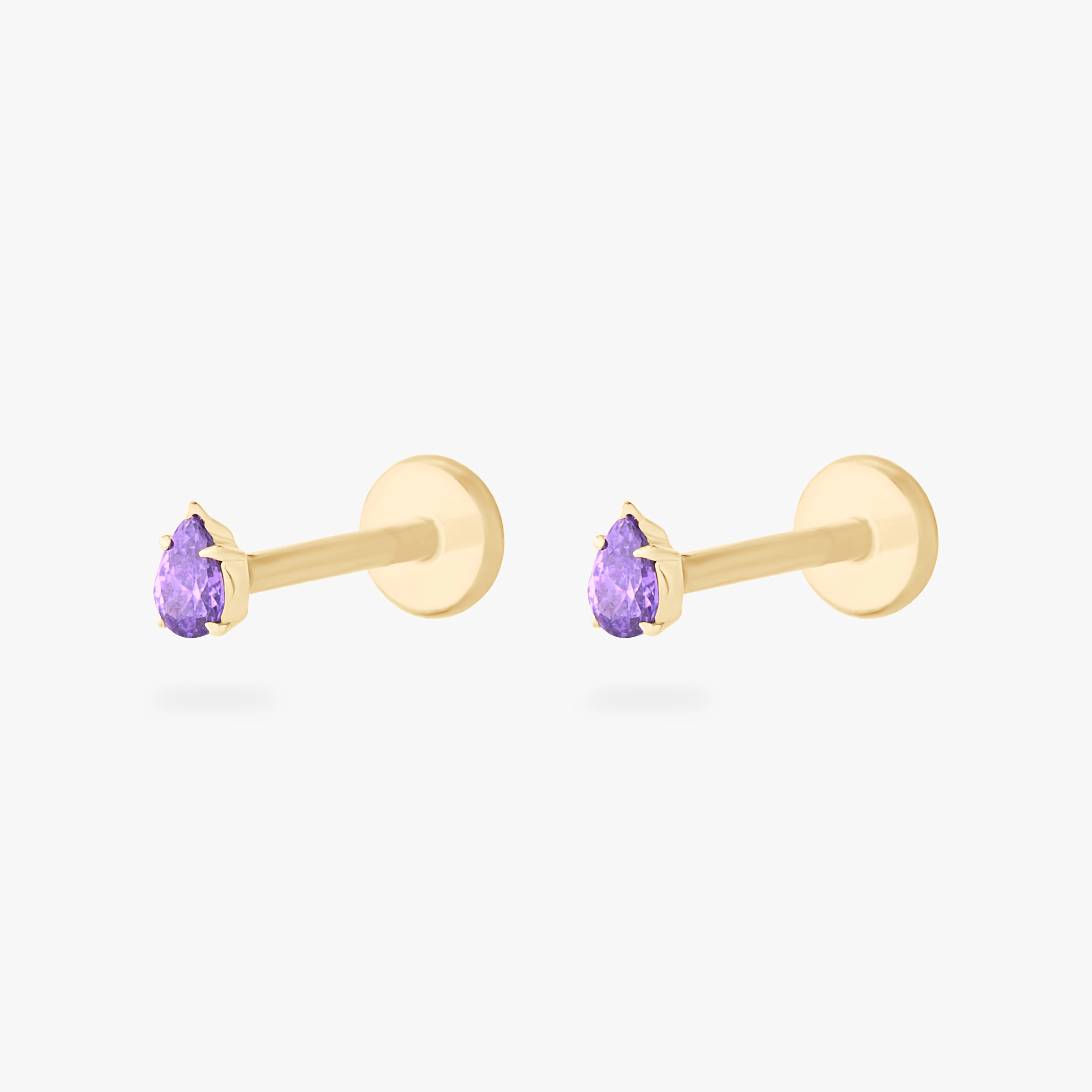 14K Pear Flatback - Image 18
