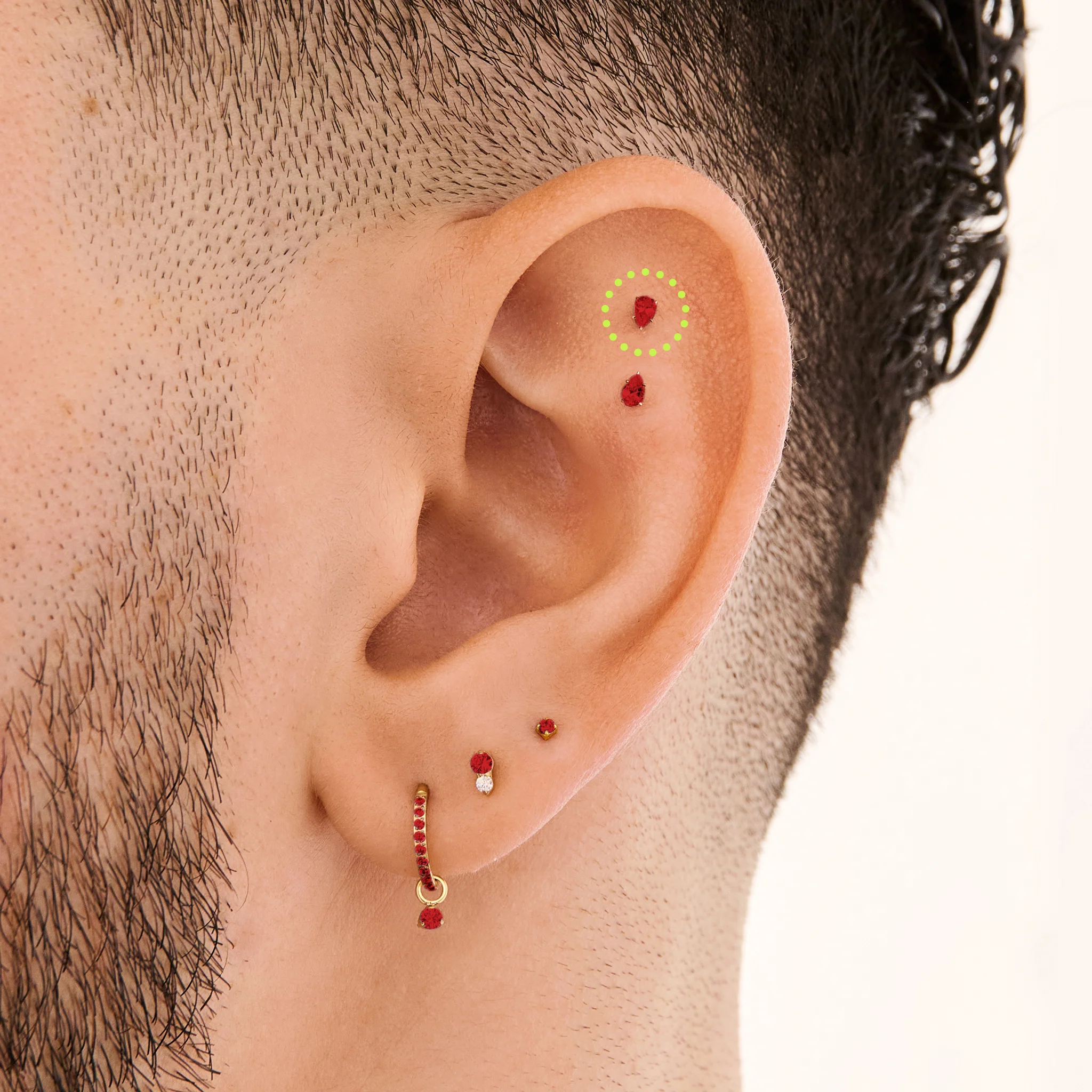 14K Pear Flatback - Image 8