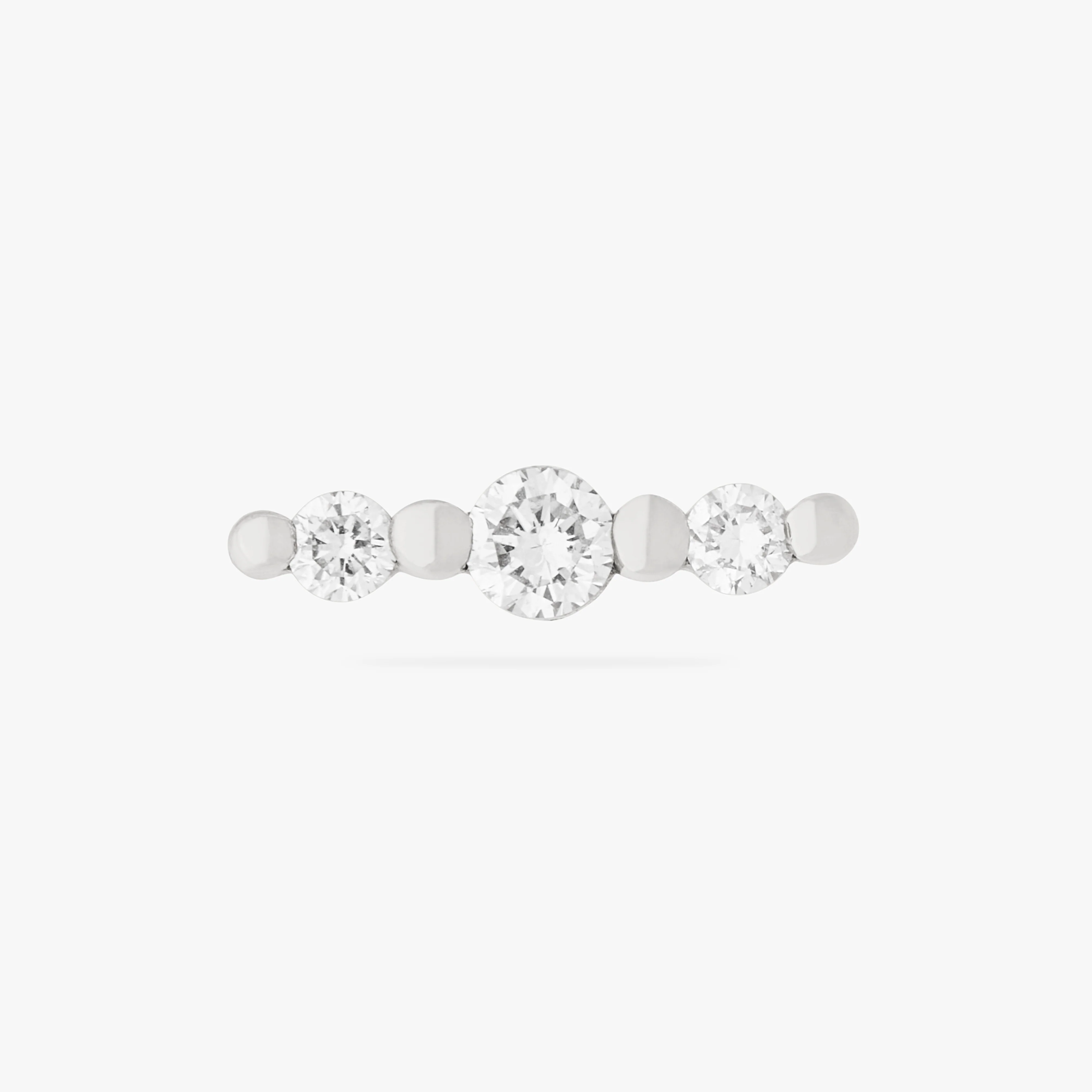 14K Long Round Diamond - Image 3