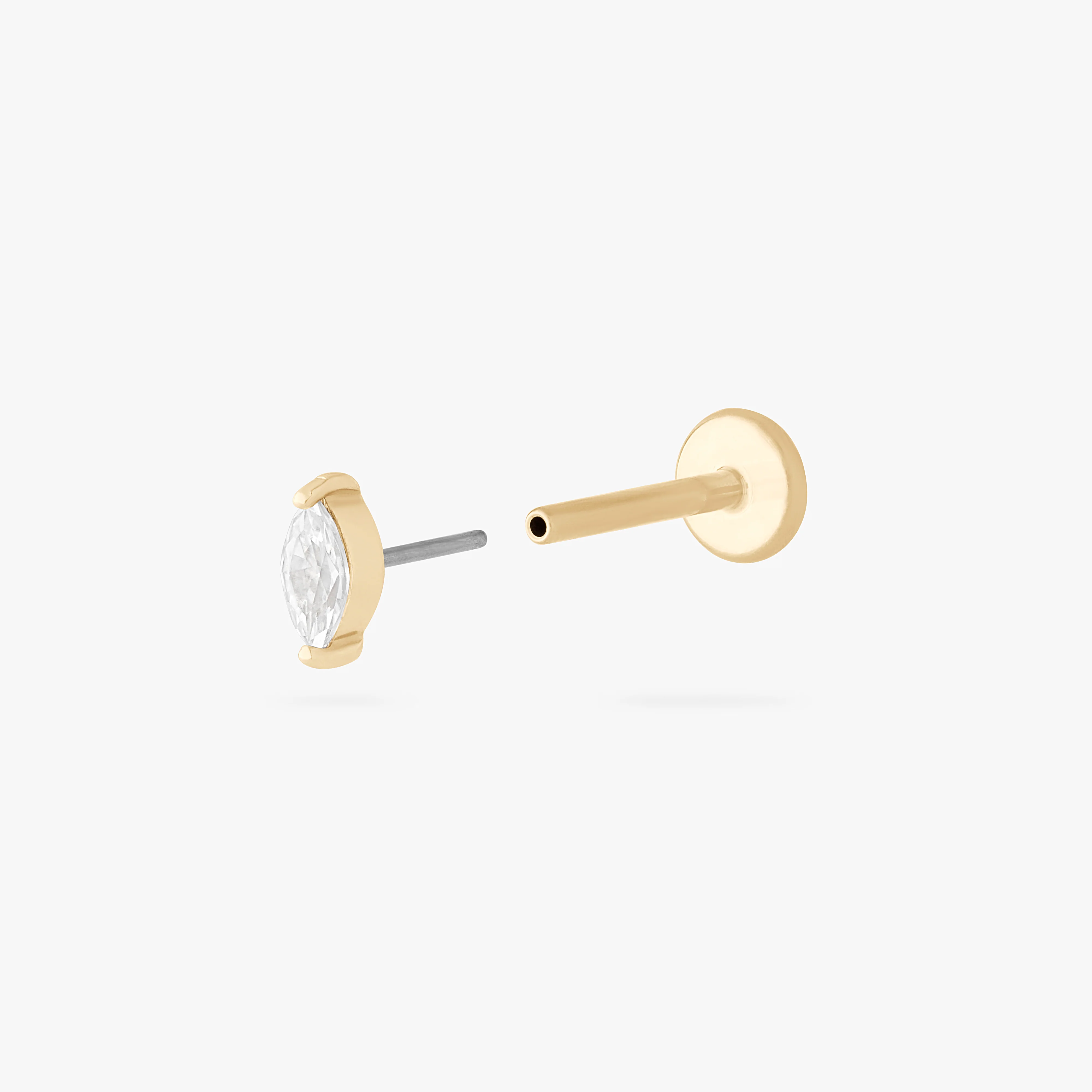 14K Marquise Flatback - Image 3