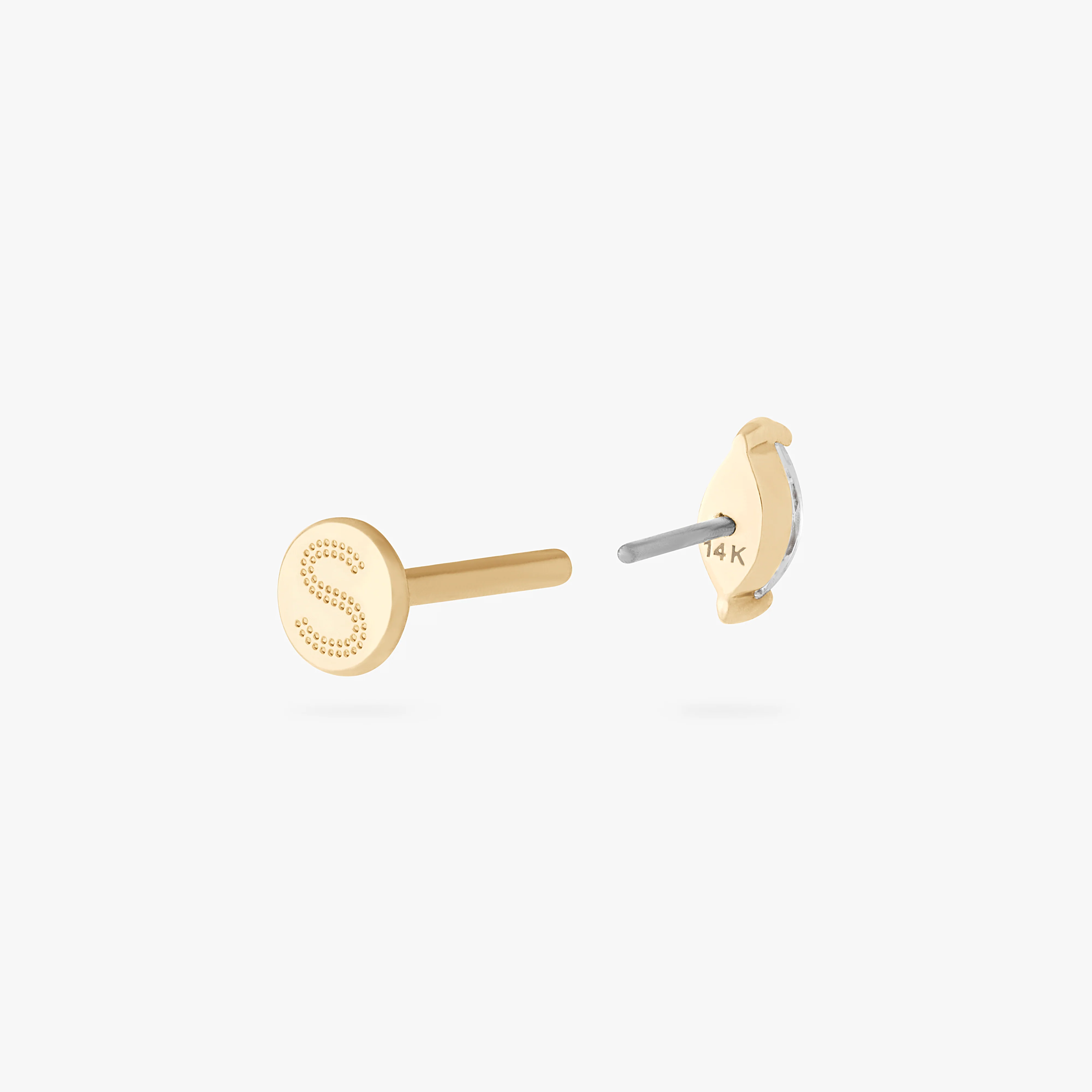 14K Marquise Flatback - Image 4