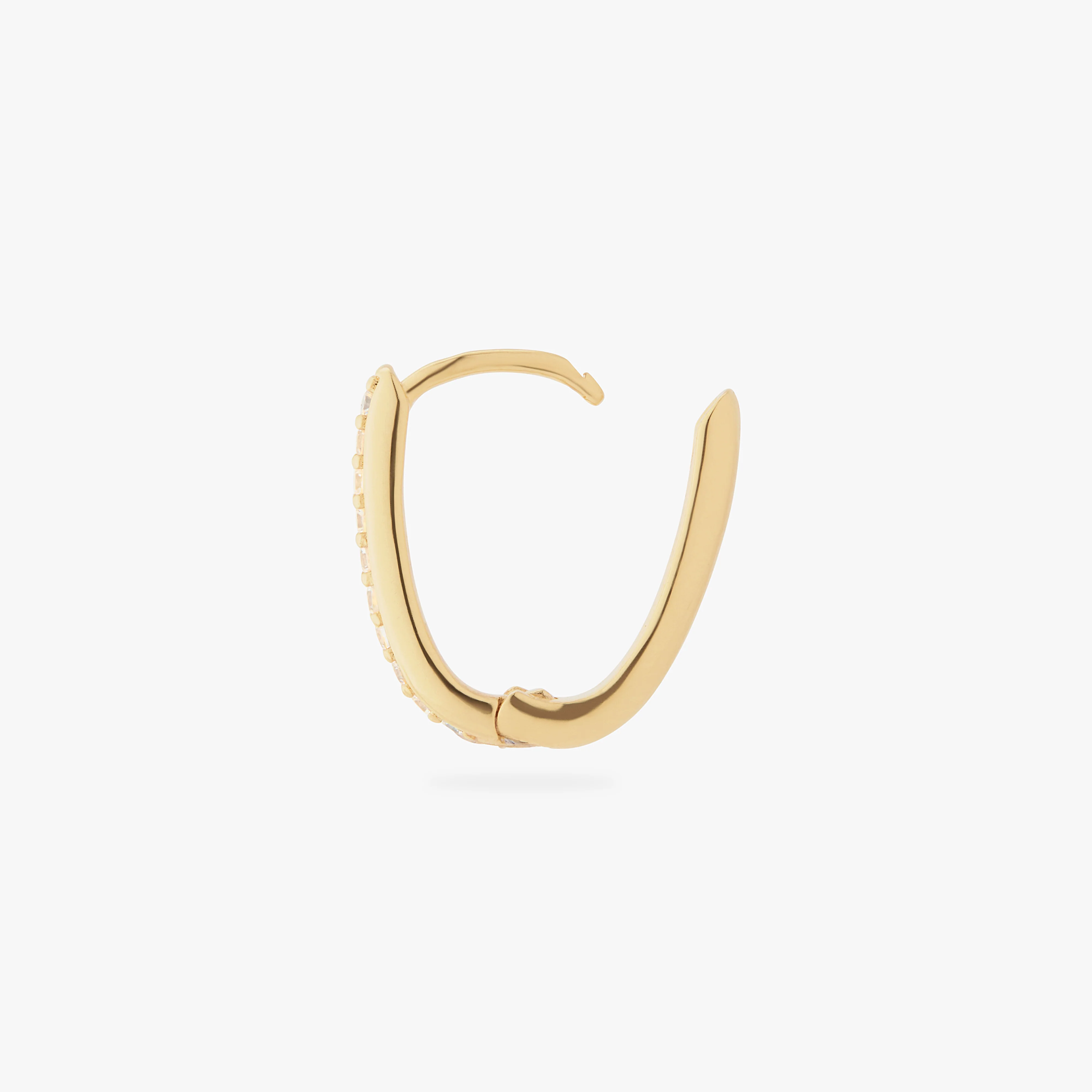Medium Pave Oval Hoop - Image 7