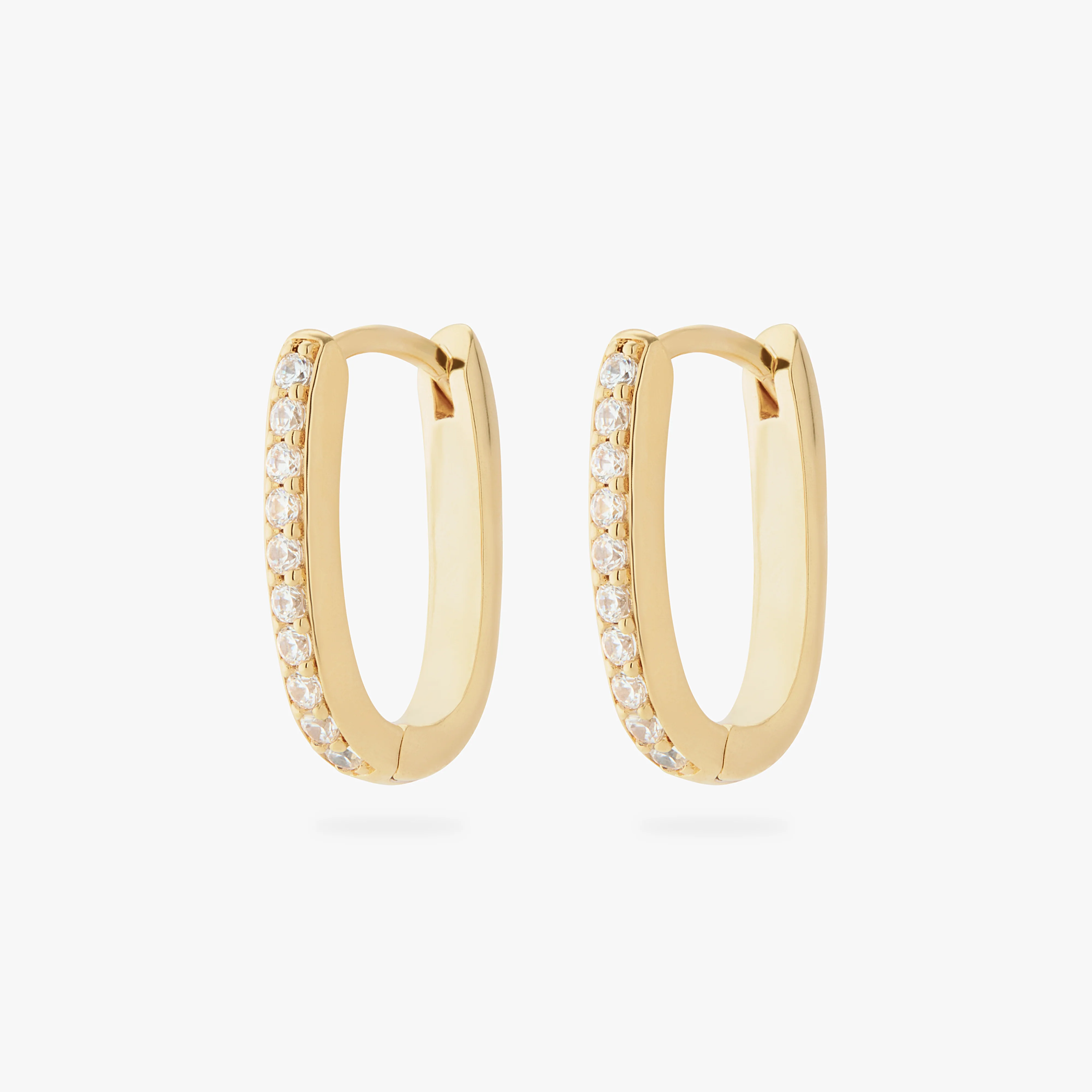 Medium Pave Oval Hoop - Image 8