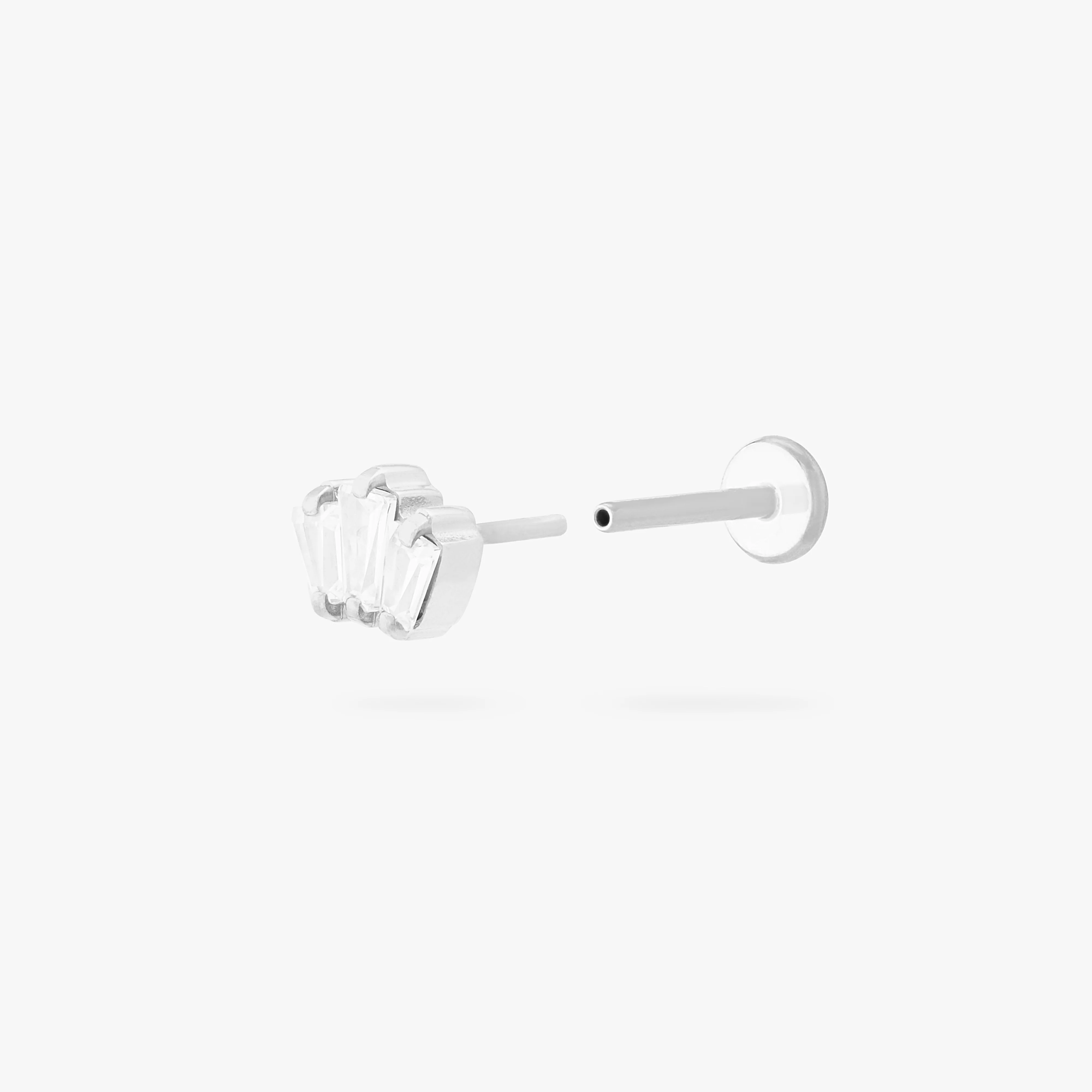 Micro Crown Baguette Flatback Stud - Image 9
