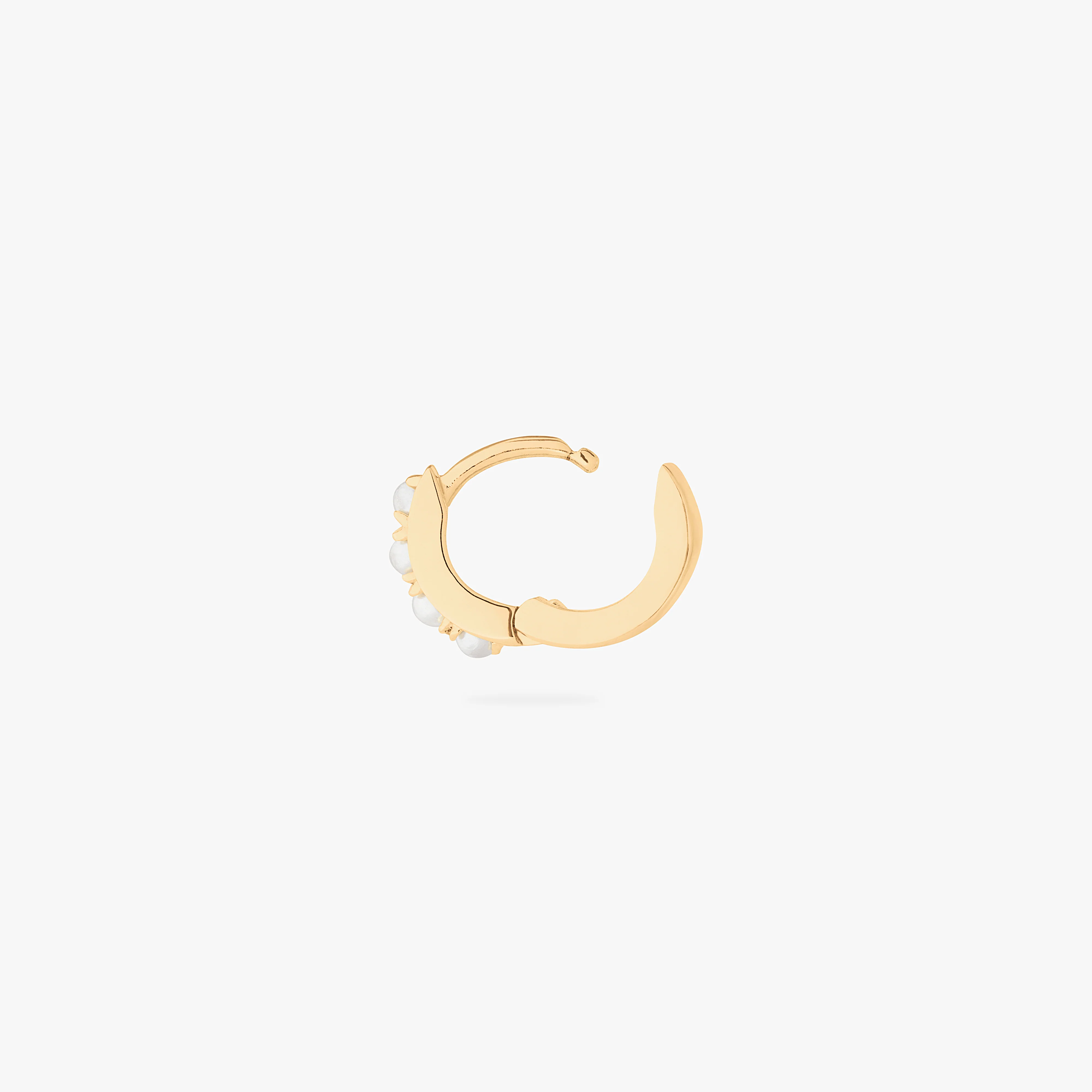 Micro Pearl Huggie - Image 3