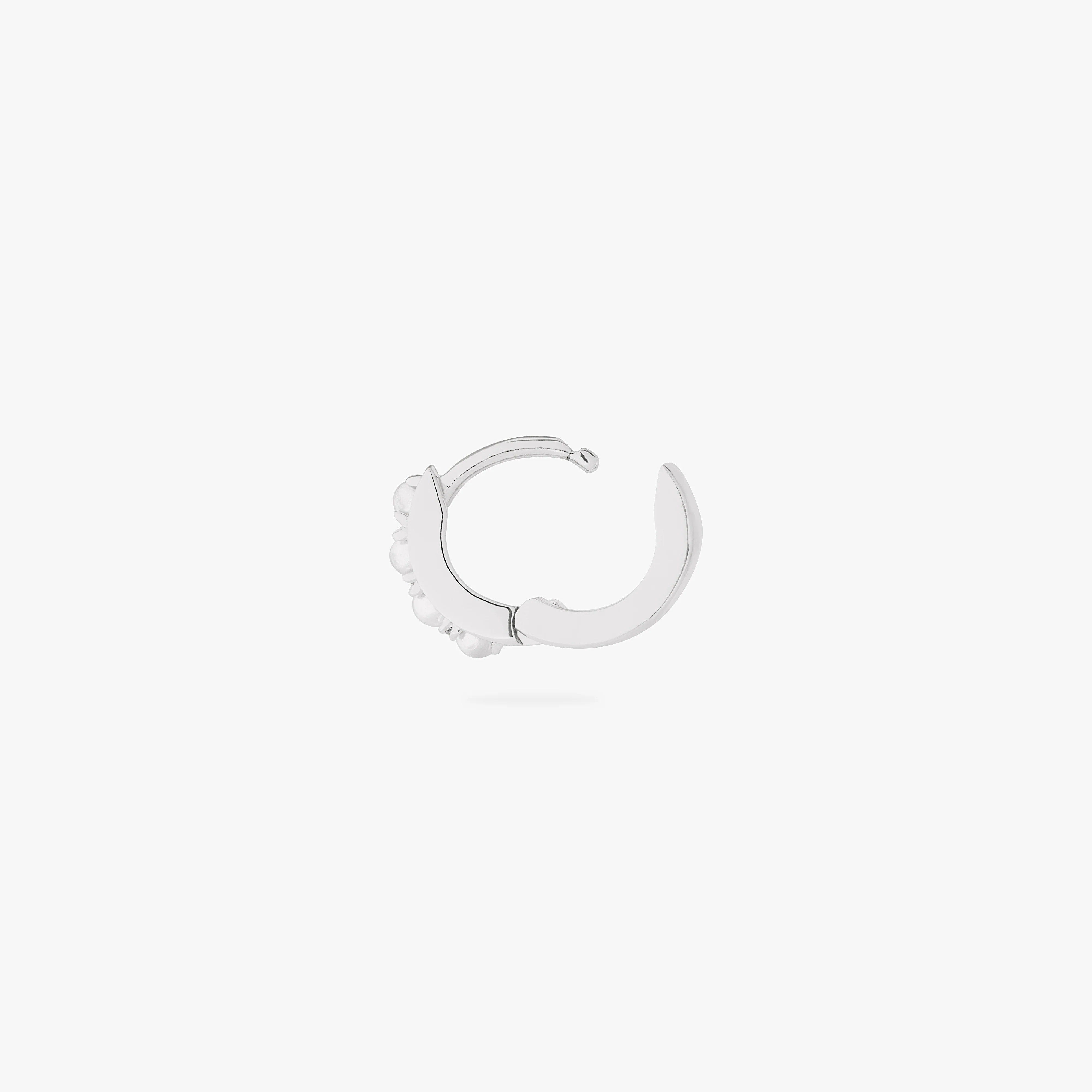 Micro Pearl Huggie - Image 7