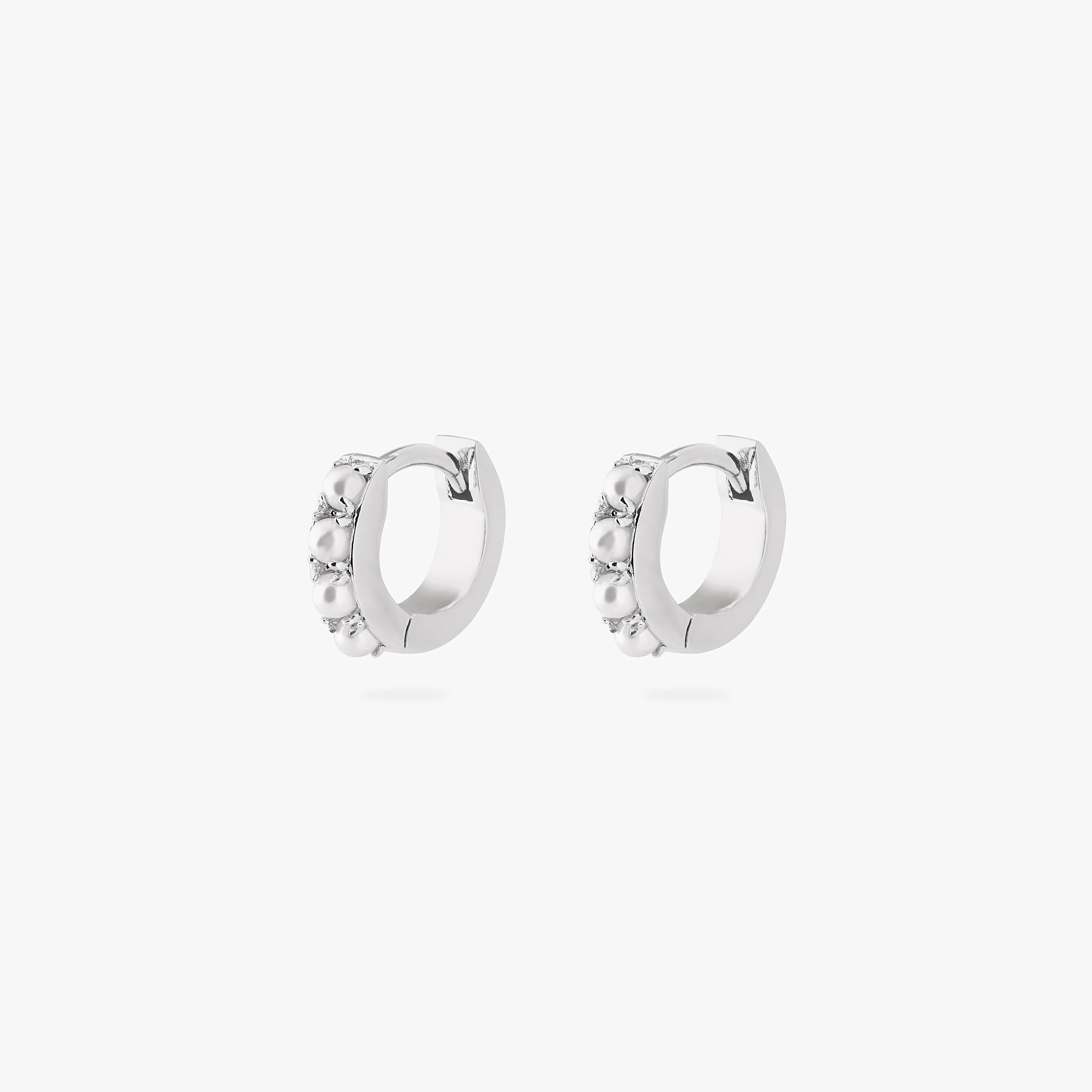 Micro Pearl Huggie - Image 8