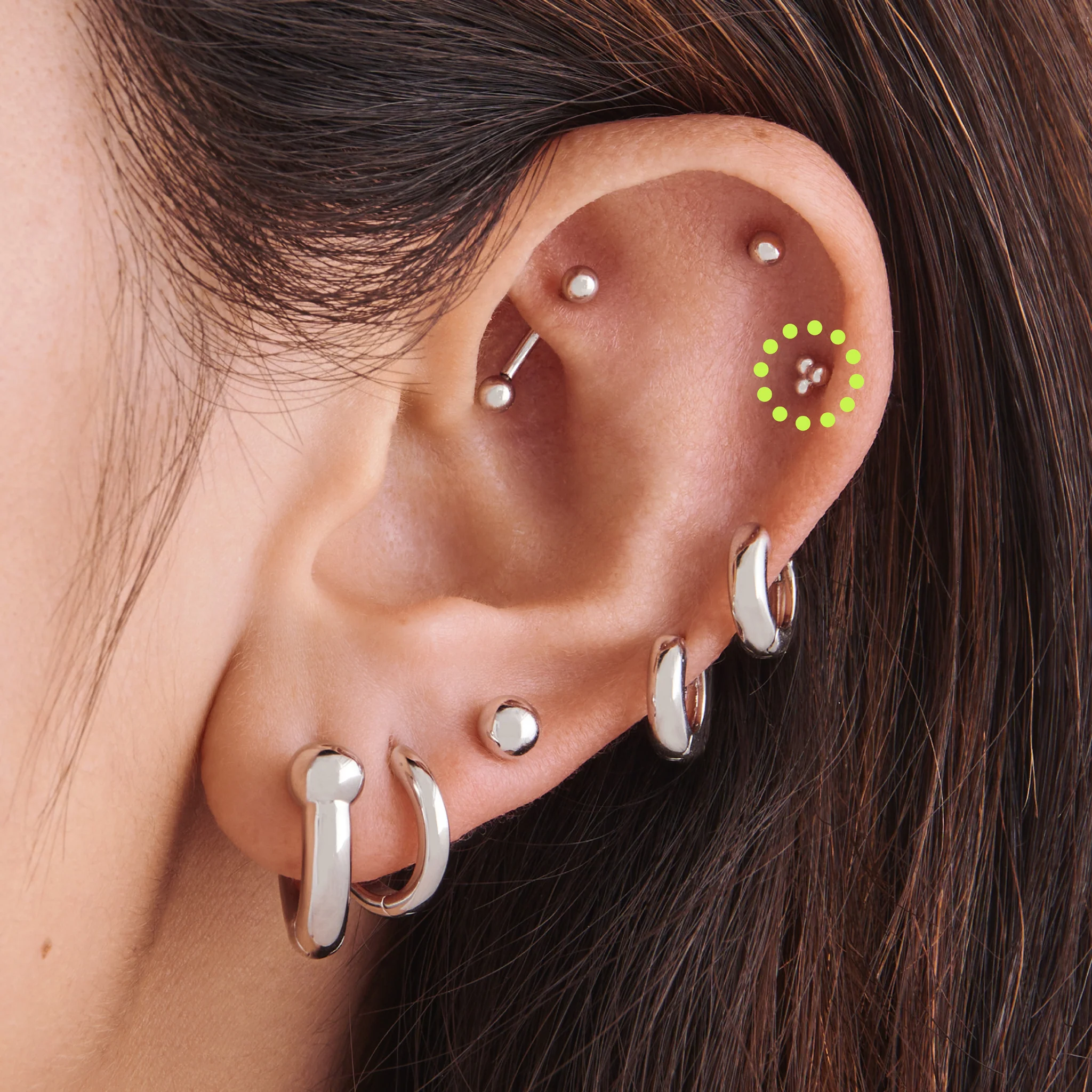 Beaded Triad Stud - Image 6