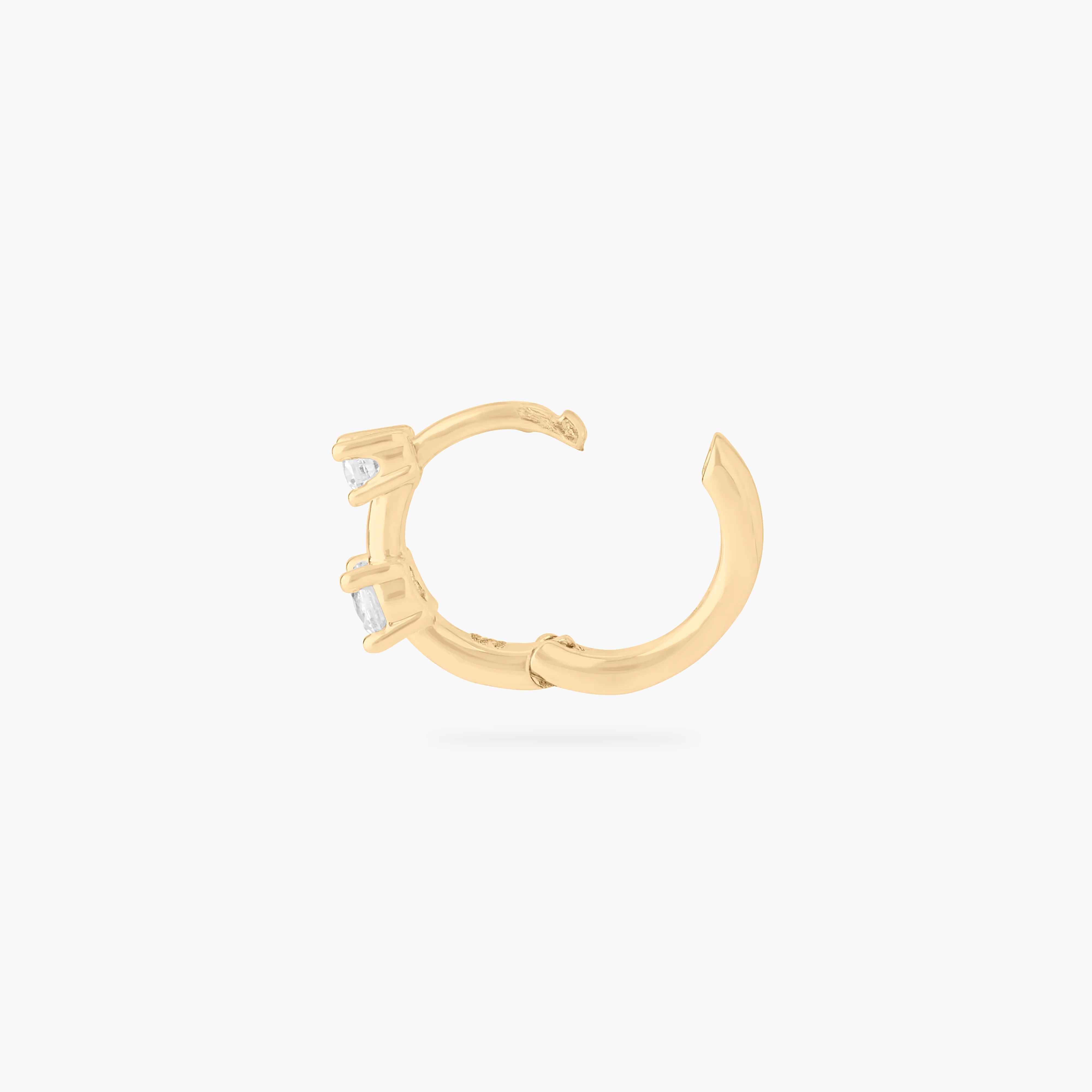 Mini Duo CZ Huggie - Image 3