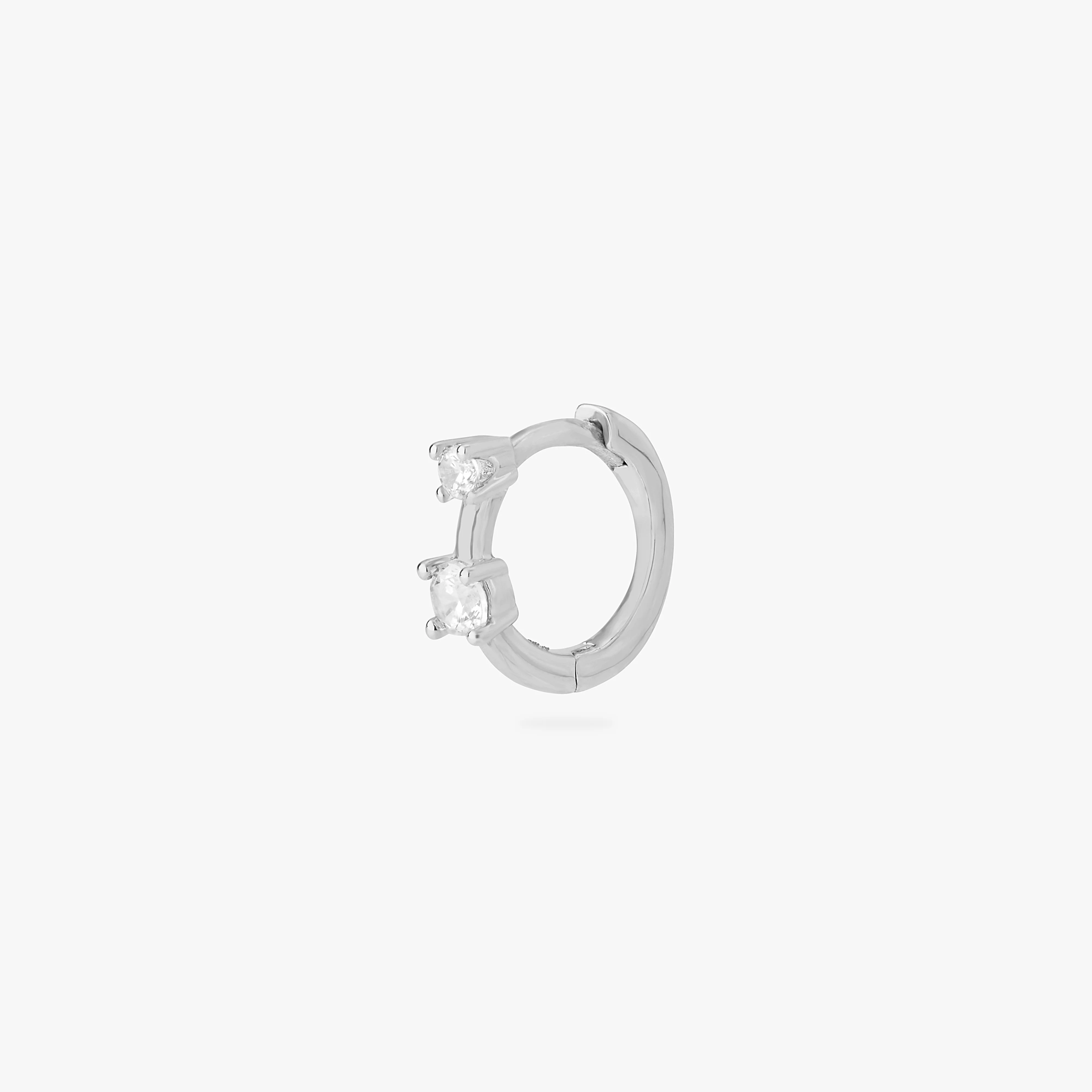 Mini Duo CZ Huggie - Image 5