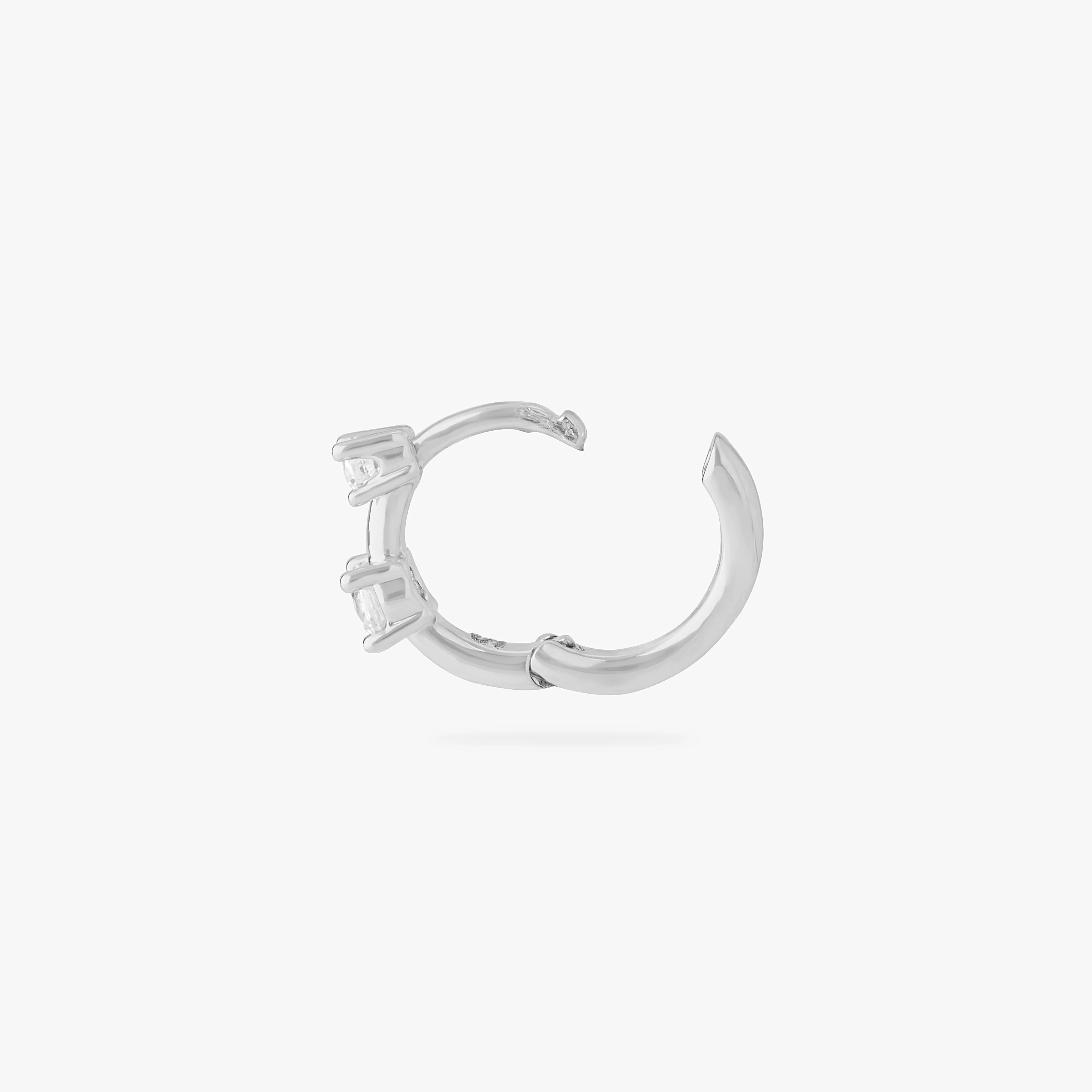 Mini Duo CZ Huggie - Image 7