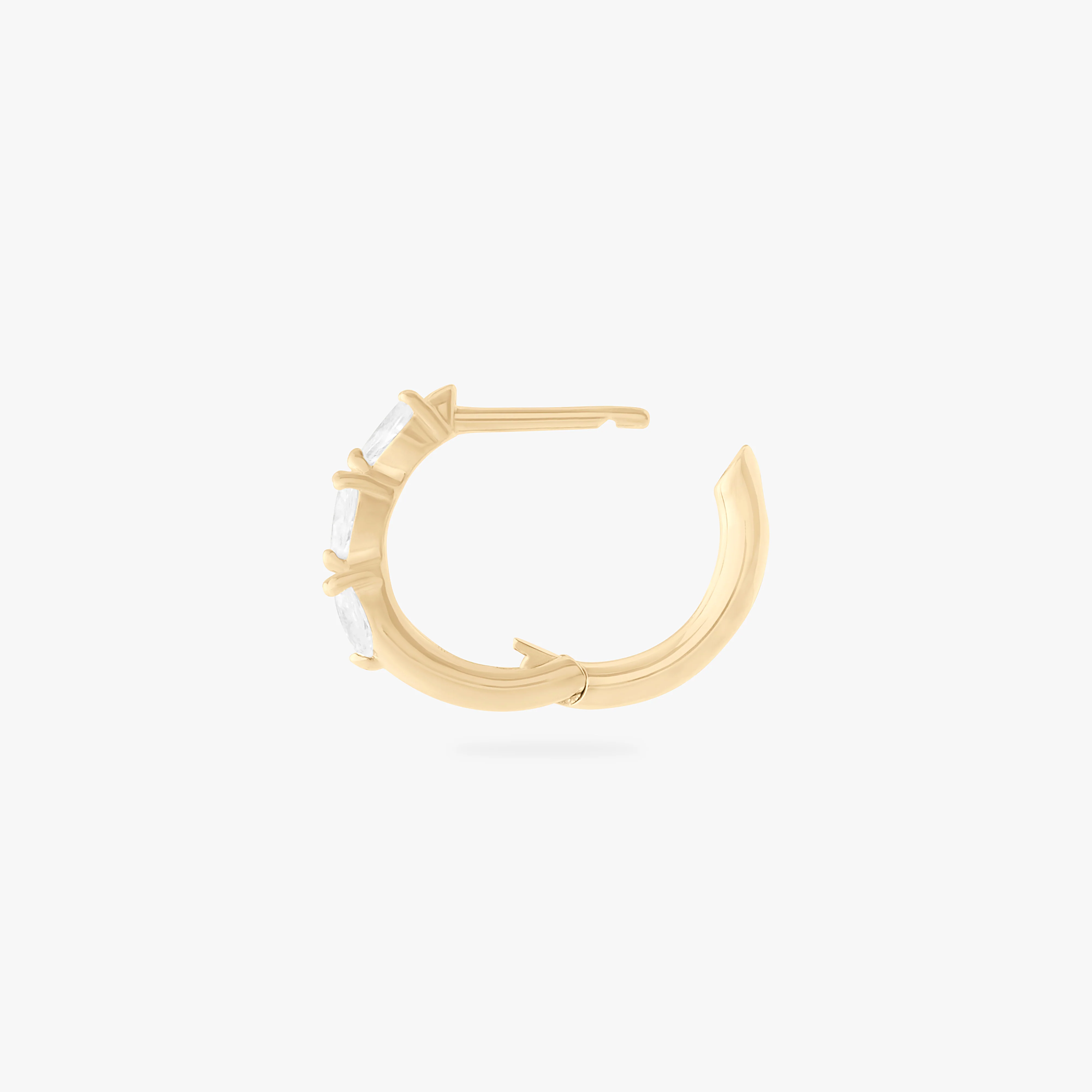 Mini Pave Pear Huggie - Image 3