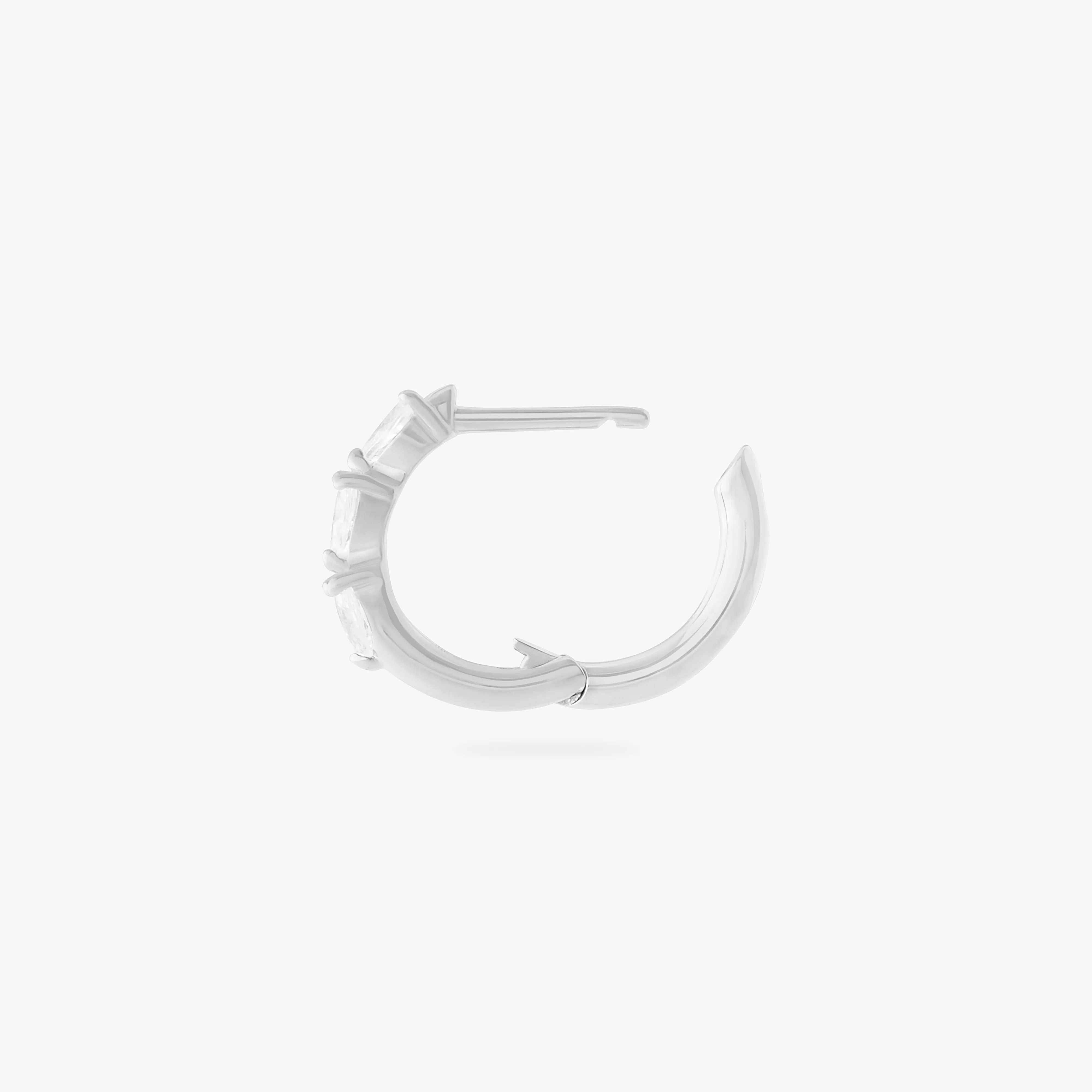 Mini Pave Pear Huggie - Image 7