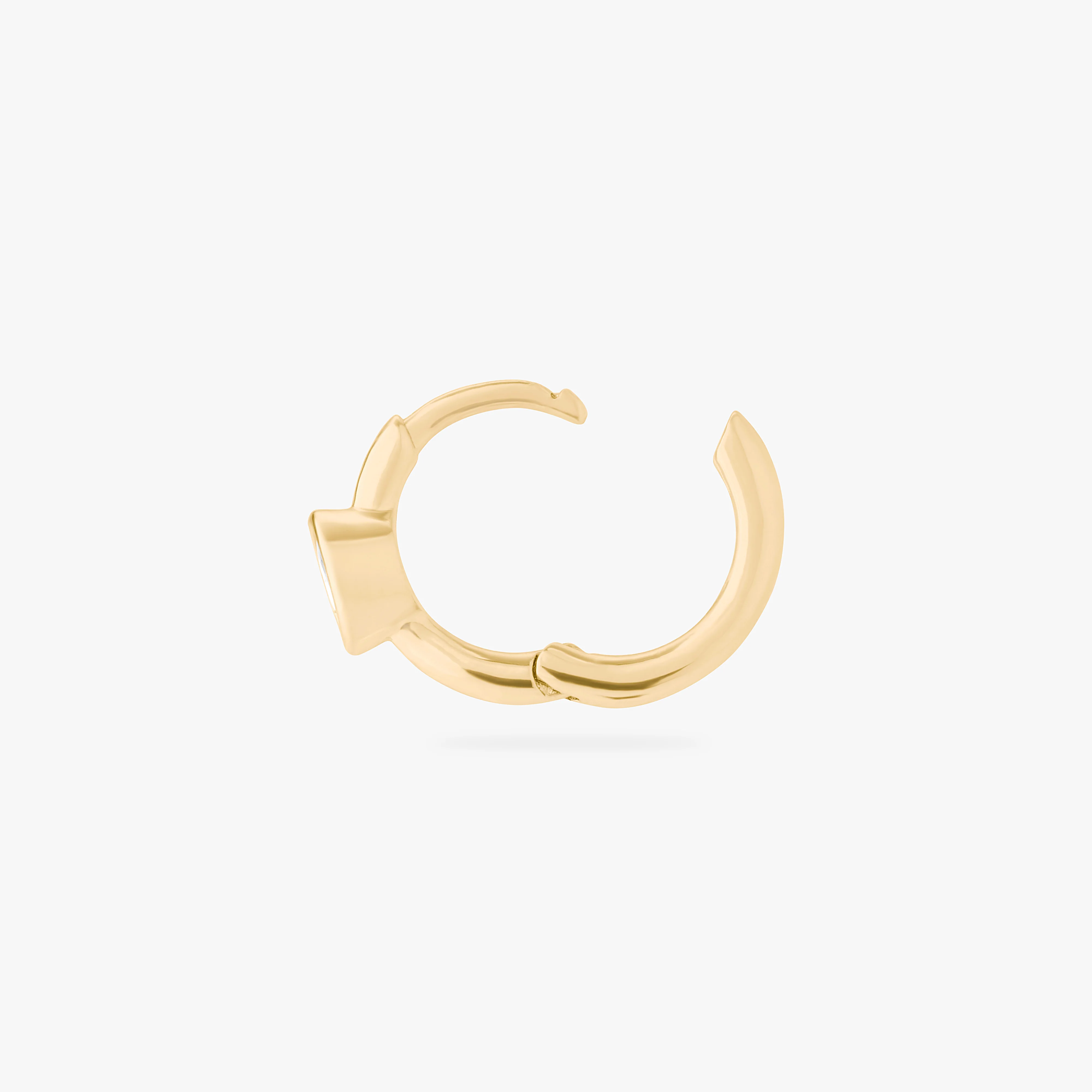 Oval Bezel Huggie - Image 4