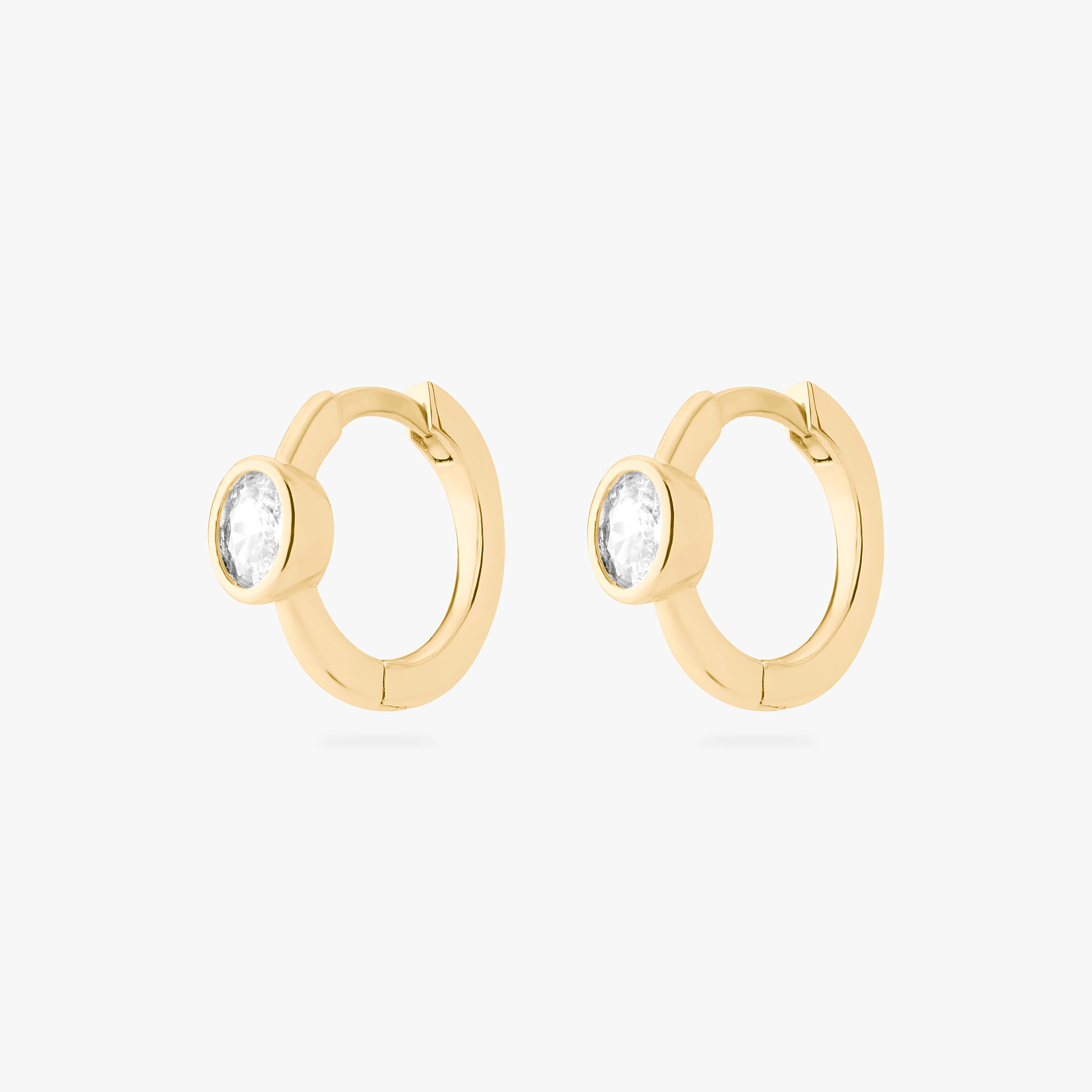 Oval Bezel Huggie - Image 5