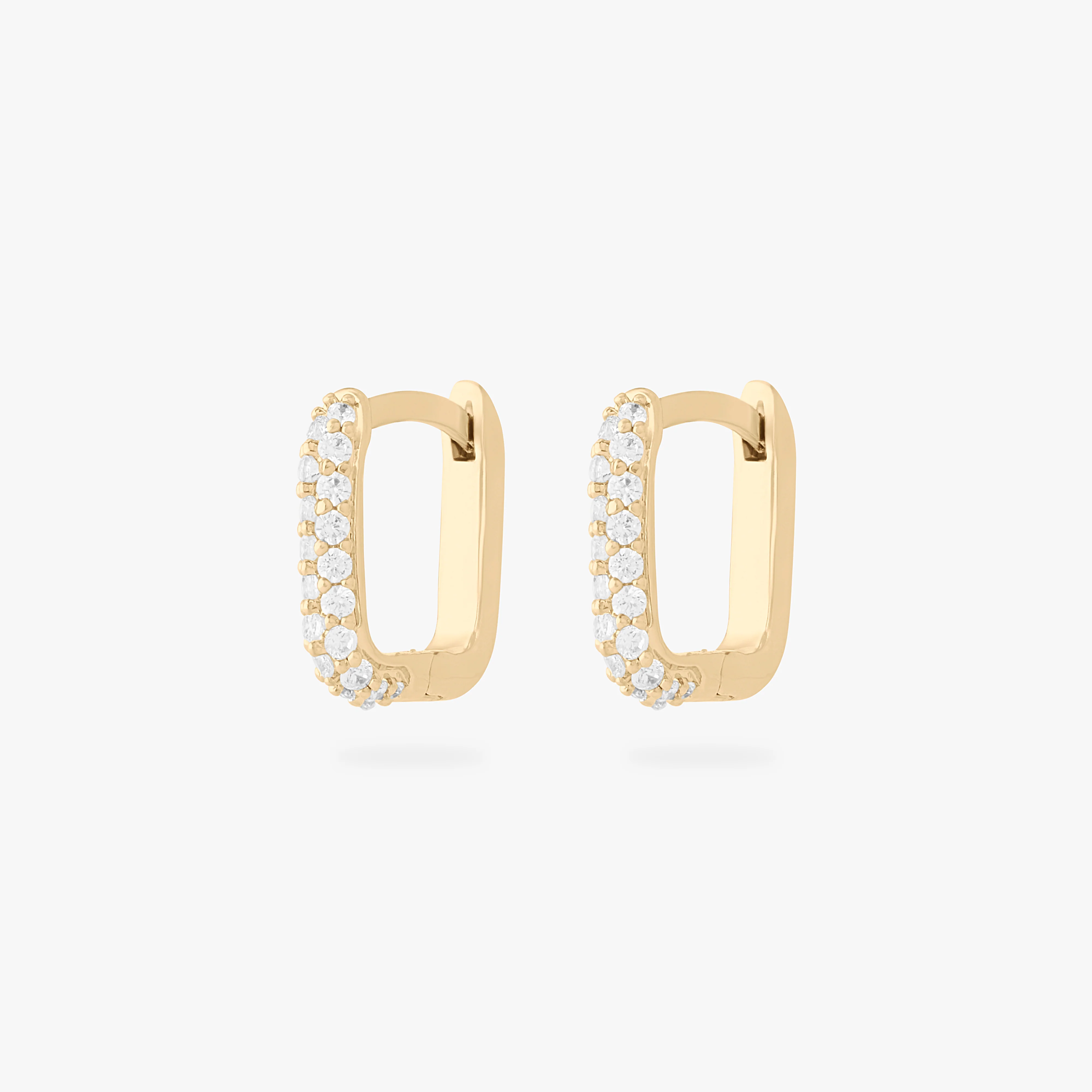 Square Pave Huggie - Image 4