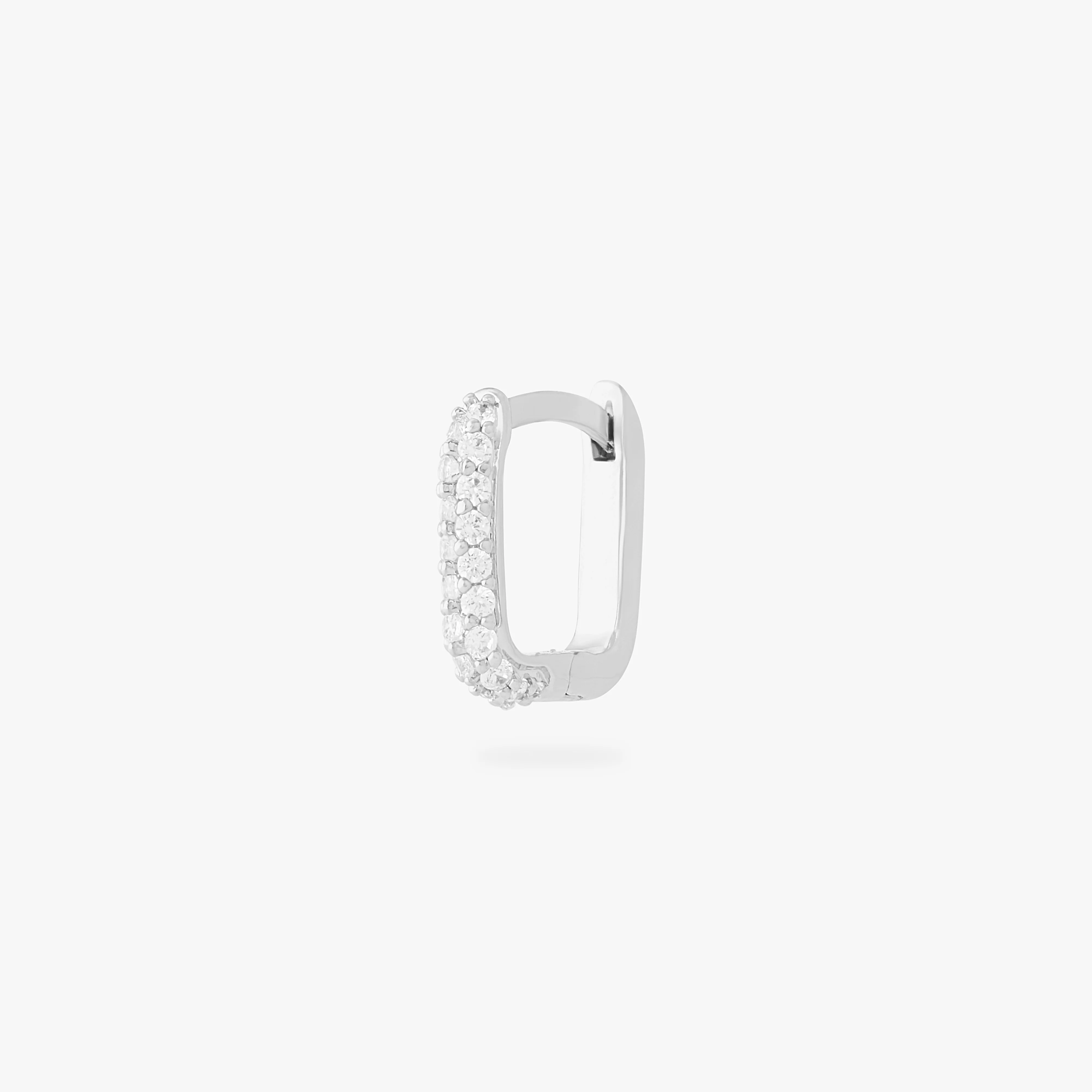 Square Pave Huggie - Image 5
