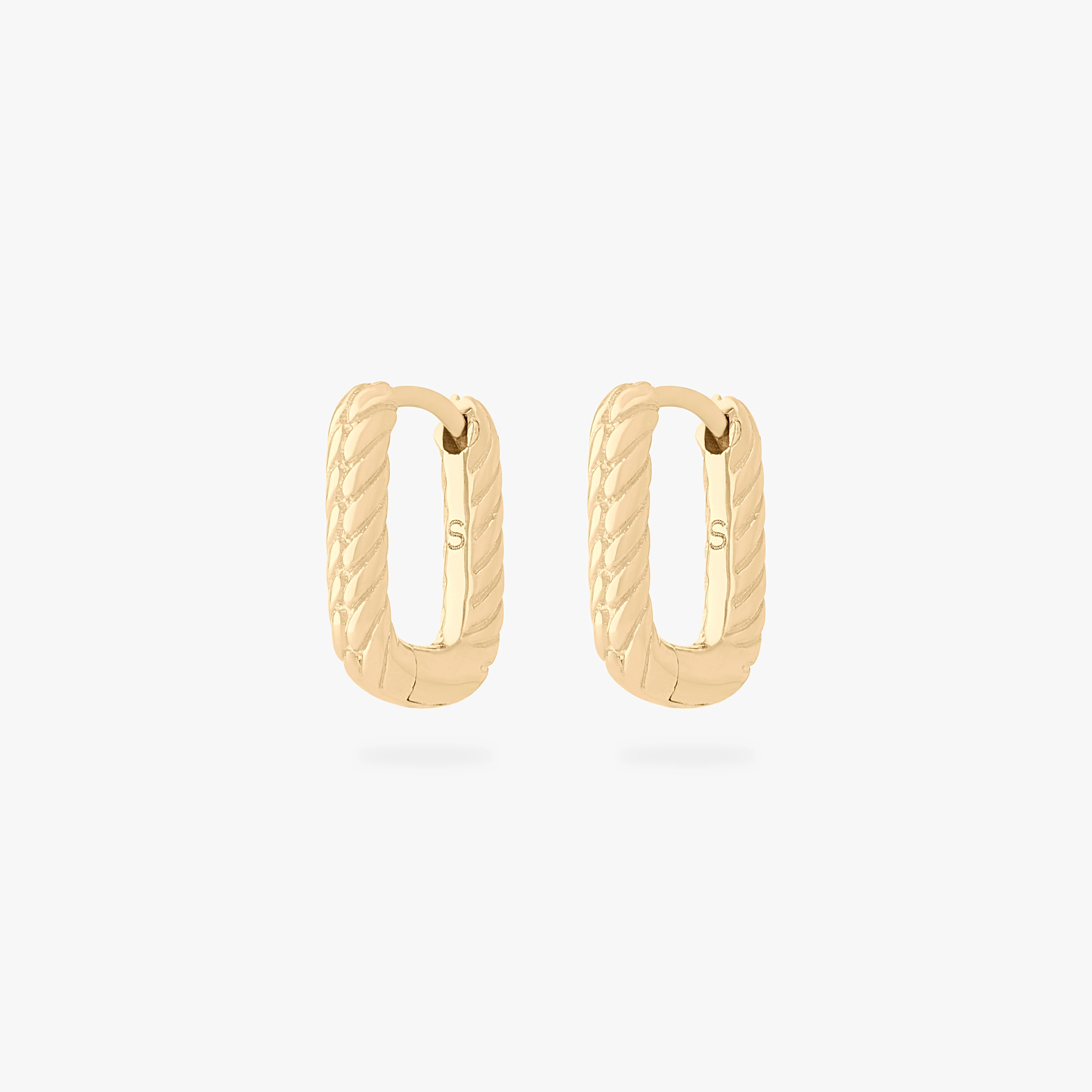 Square Twist Huggie - Image 4