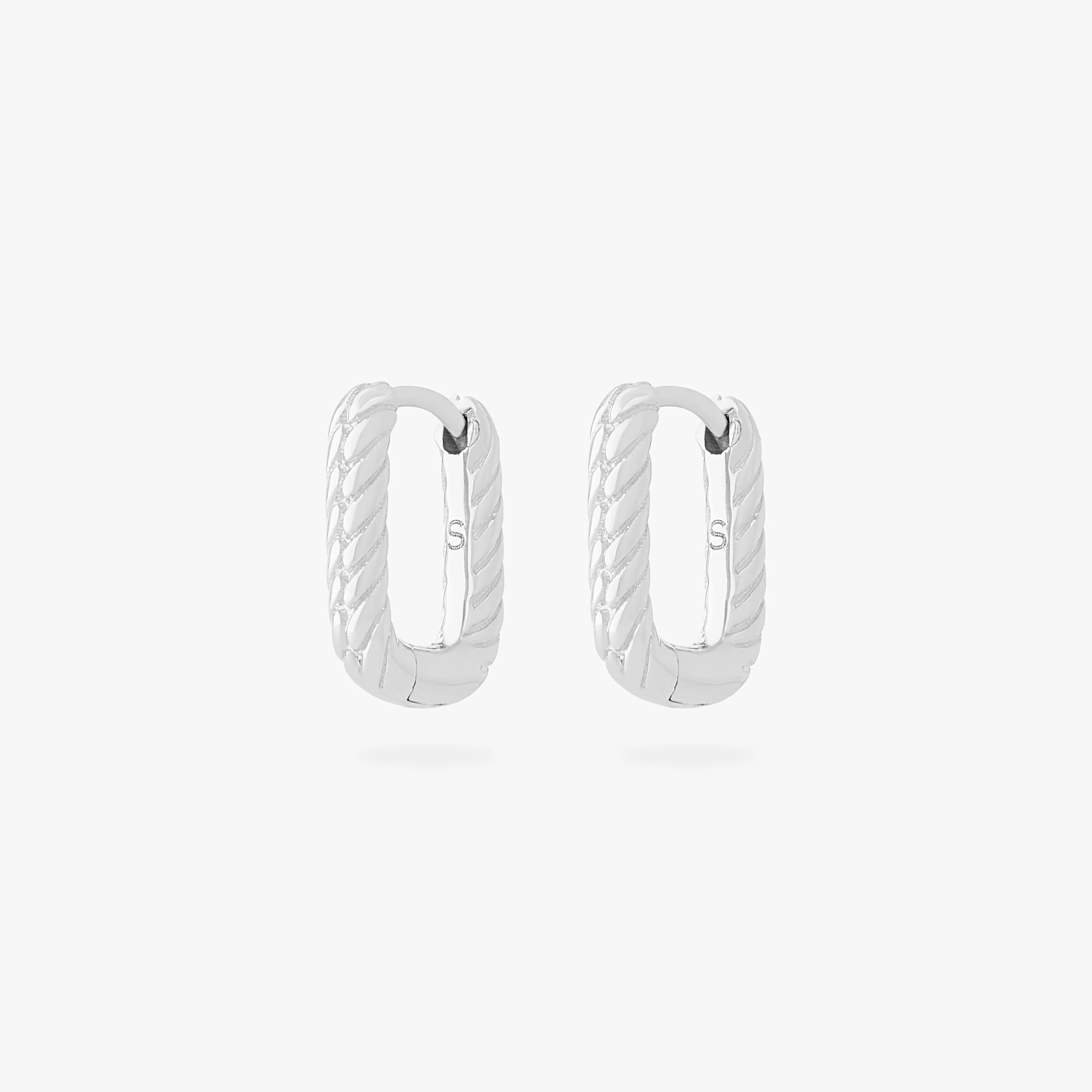 Square Twist Huggie - Image 8