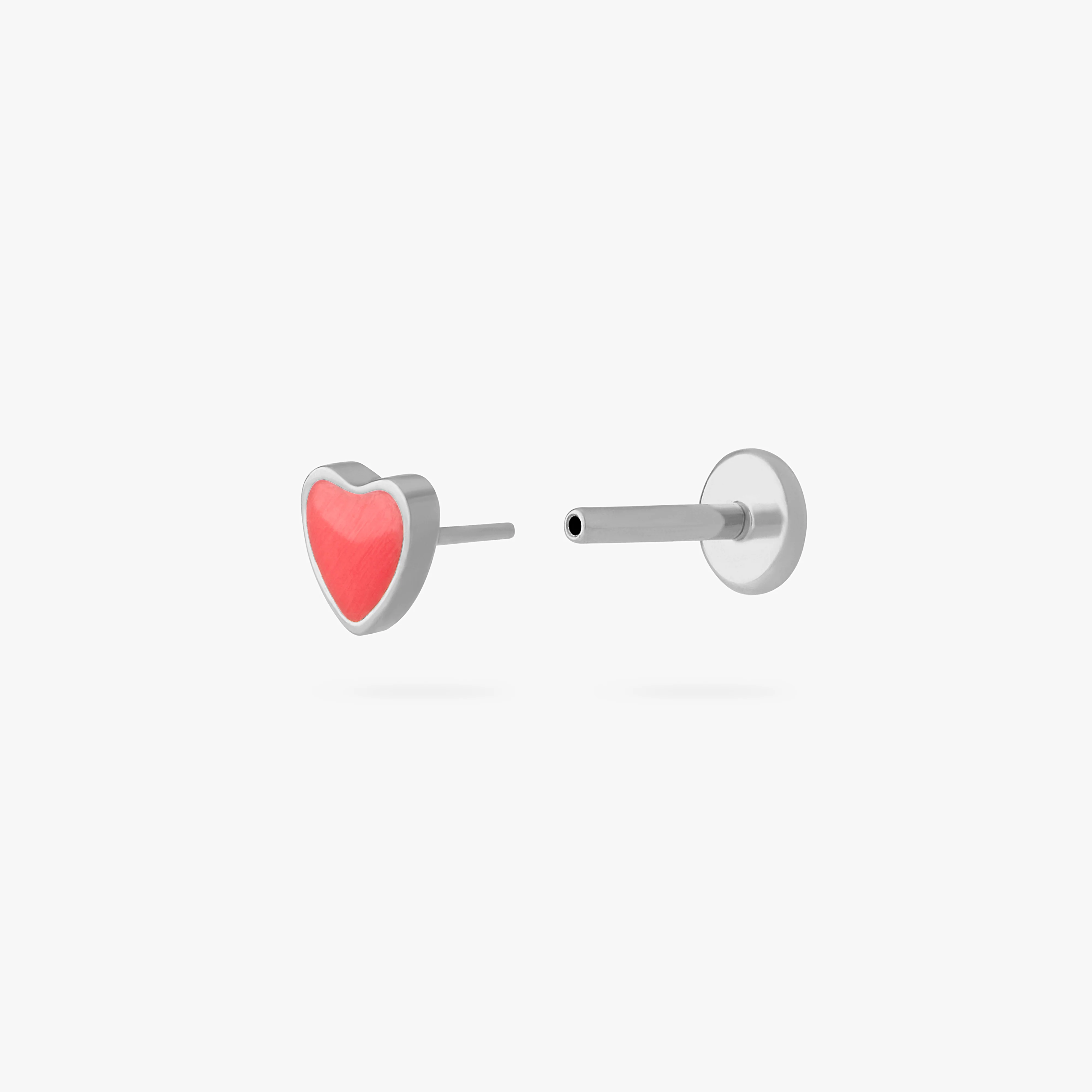 Titanium Enamel Heart Flatback - Image 3